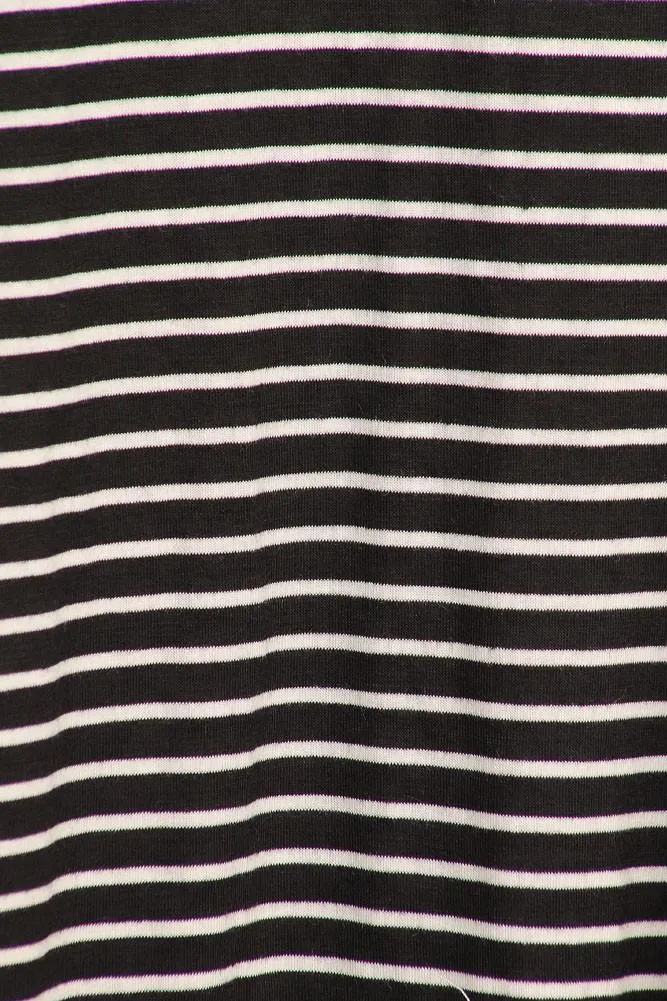 Plus Size Summer V Neck Striped Tunic Dress