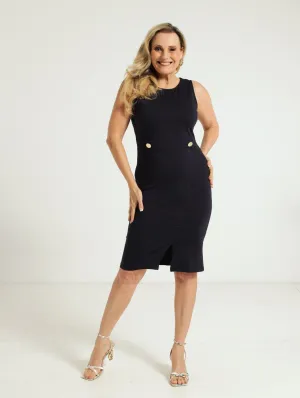 Ponti Shift Dress - Navy