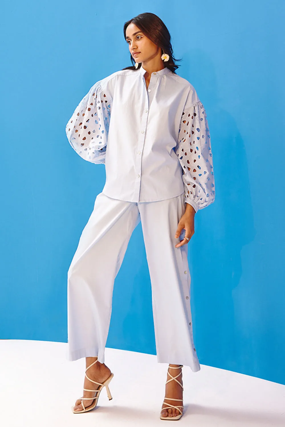 Powder Blue Butter Cup Co-Ord Set