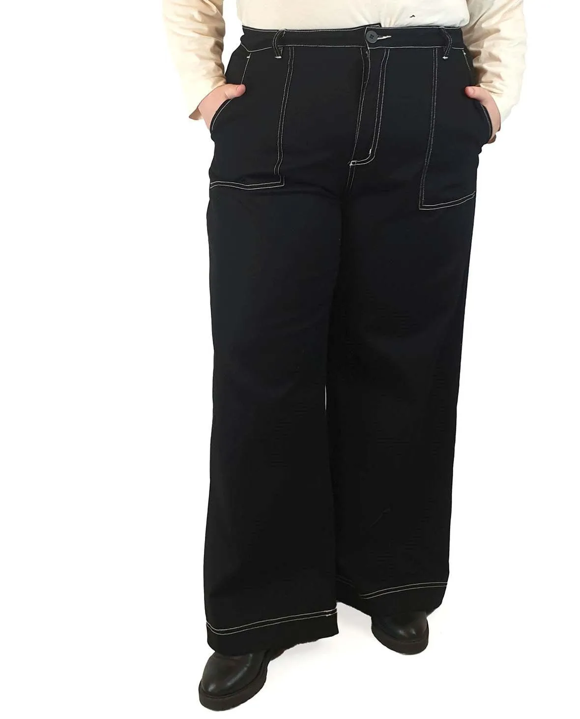 Princess Highway black jeans with white stitching size 20