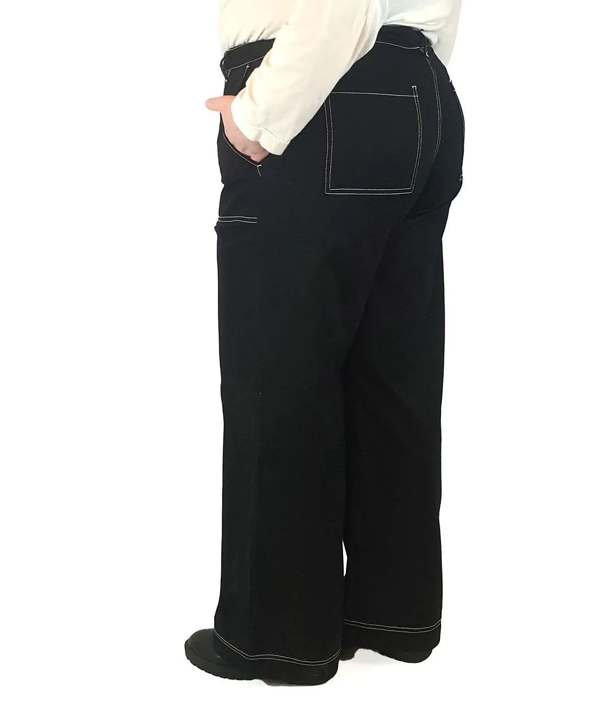 Princess Highway black jeans with white stitching size 20