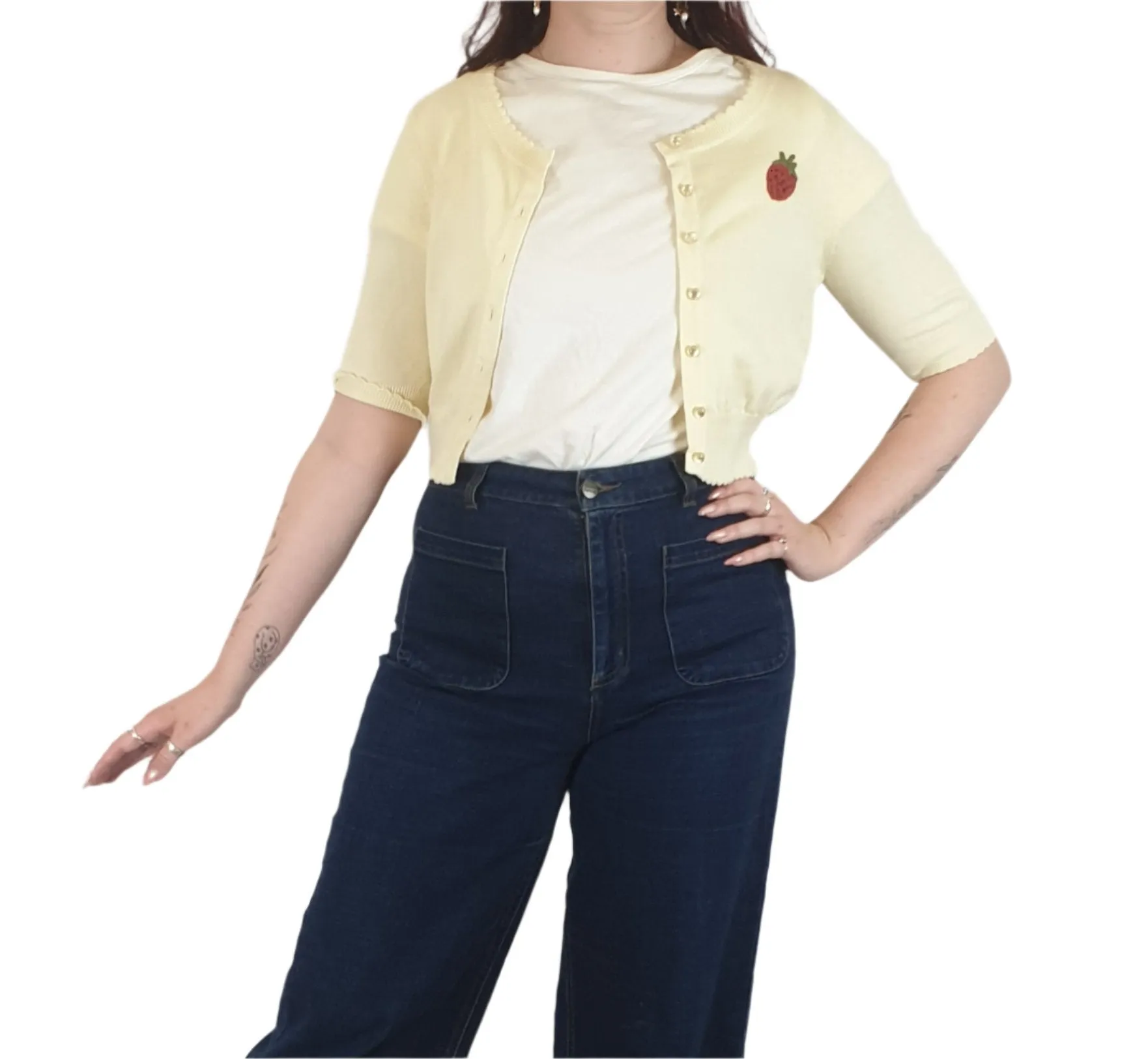 Princess Highway cream cotton top size 12