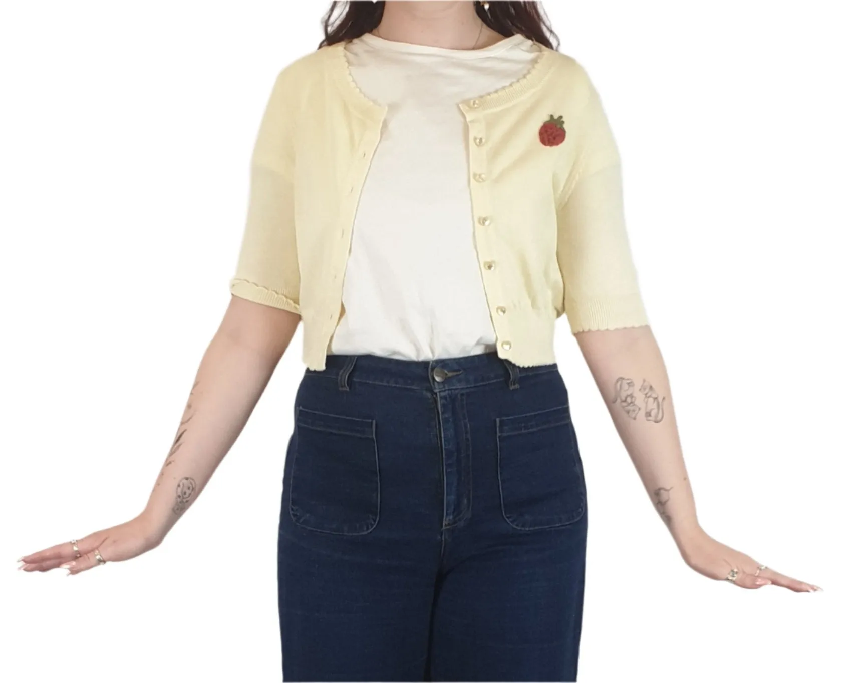 Princess Highway cream cotton top size 12