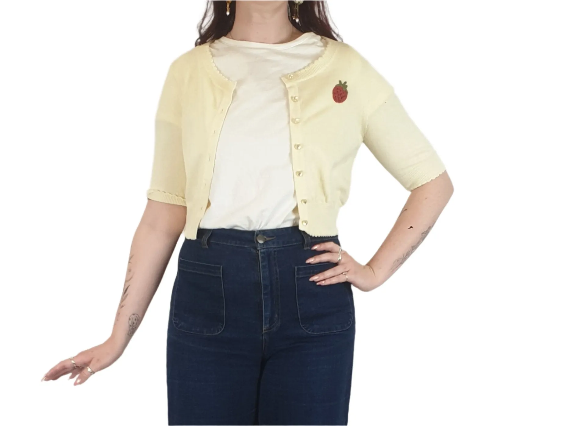 Princess Highway cream cotton top size 12