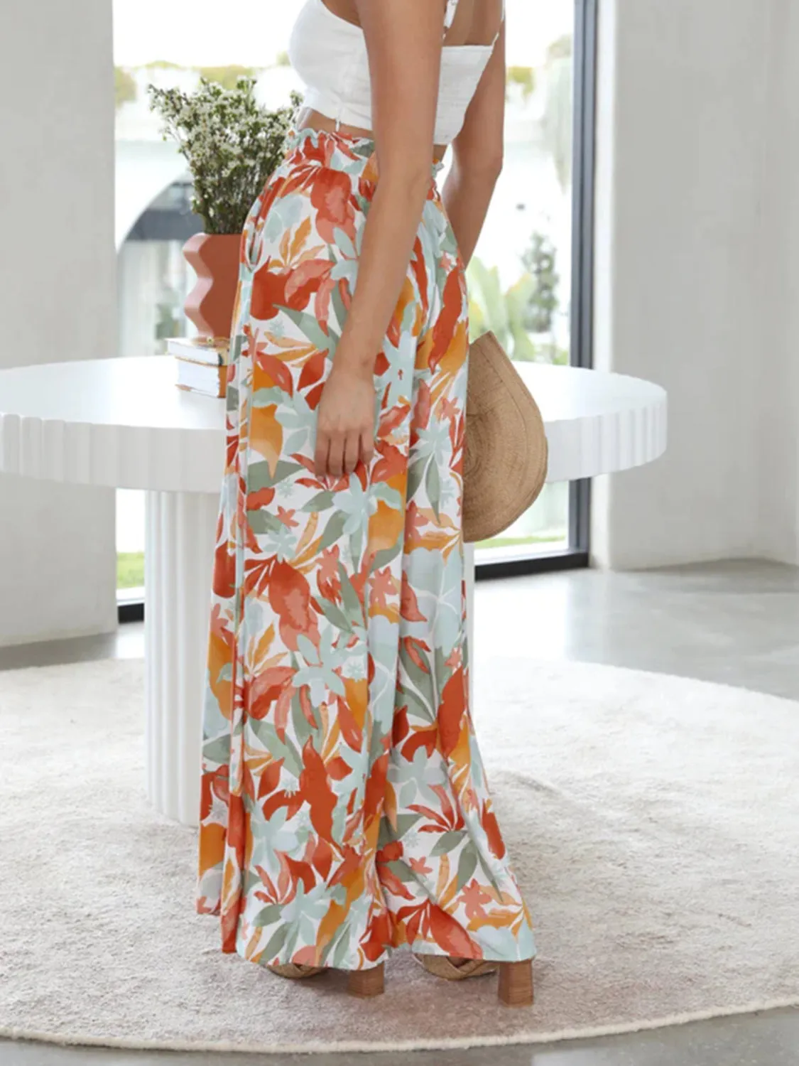 Printed Wide Leg Pants S-2XL