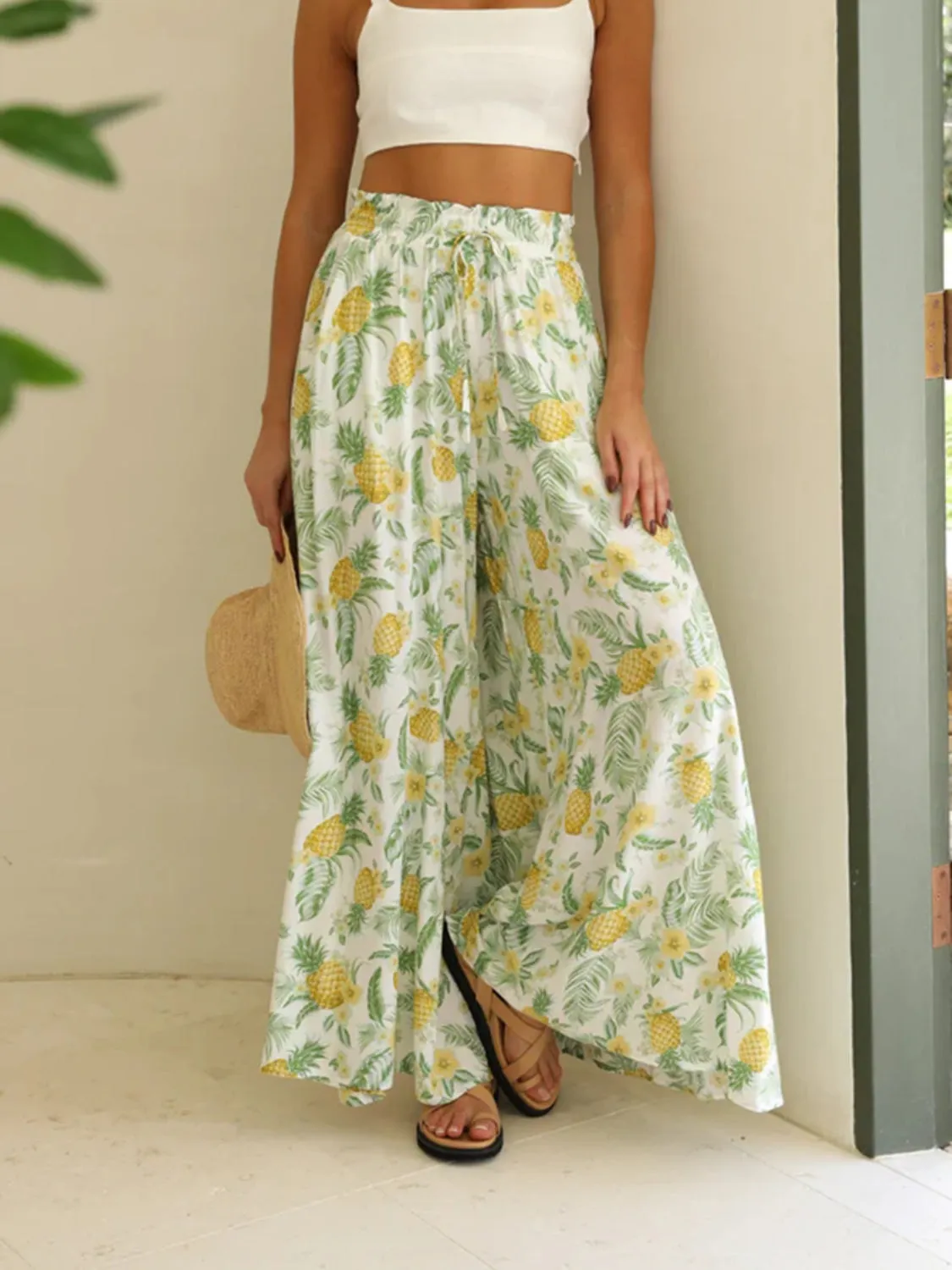 Printed Wide Leg Pants S-2XL