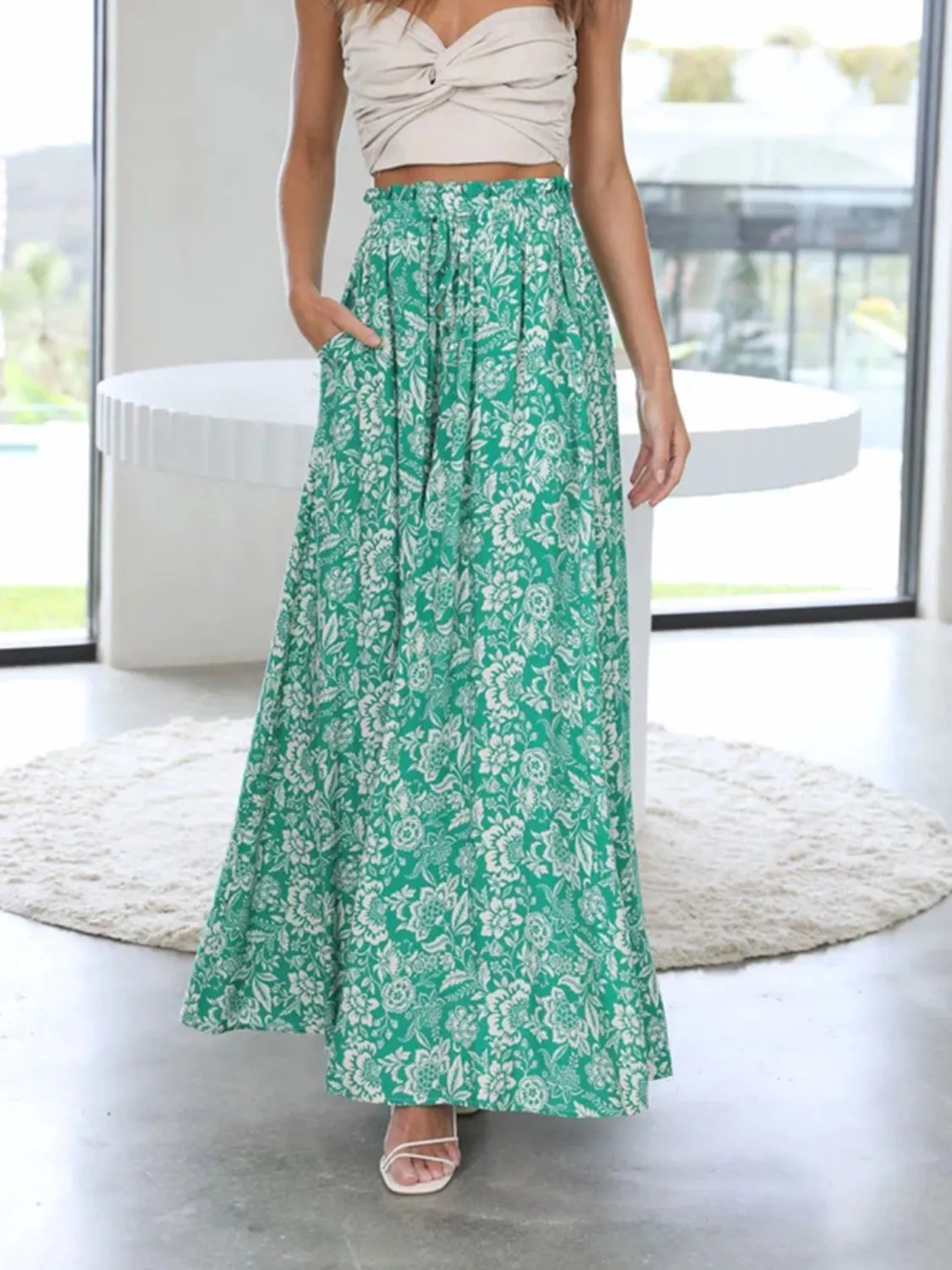 Printed Wide Leg Pants S-2XL
