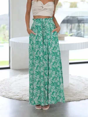 Printed Wide Leg Pants S-2XL