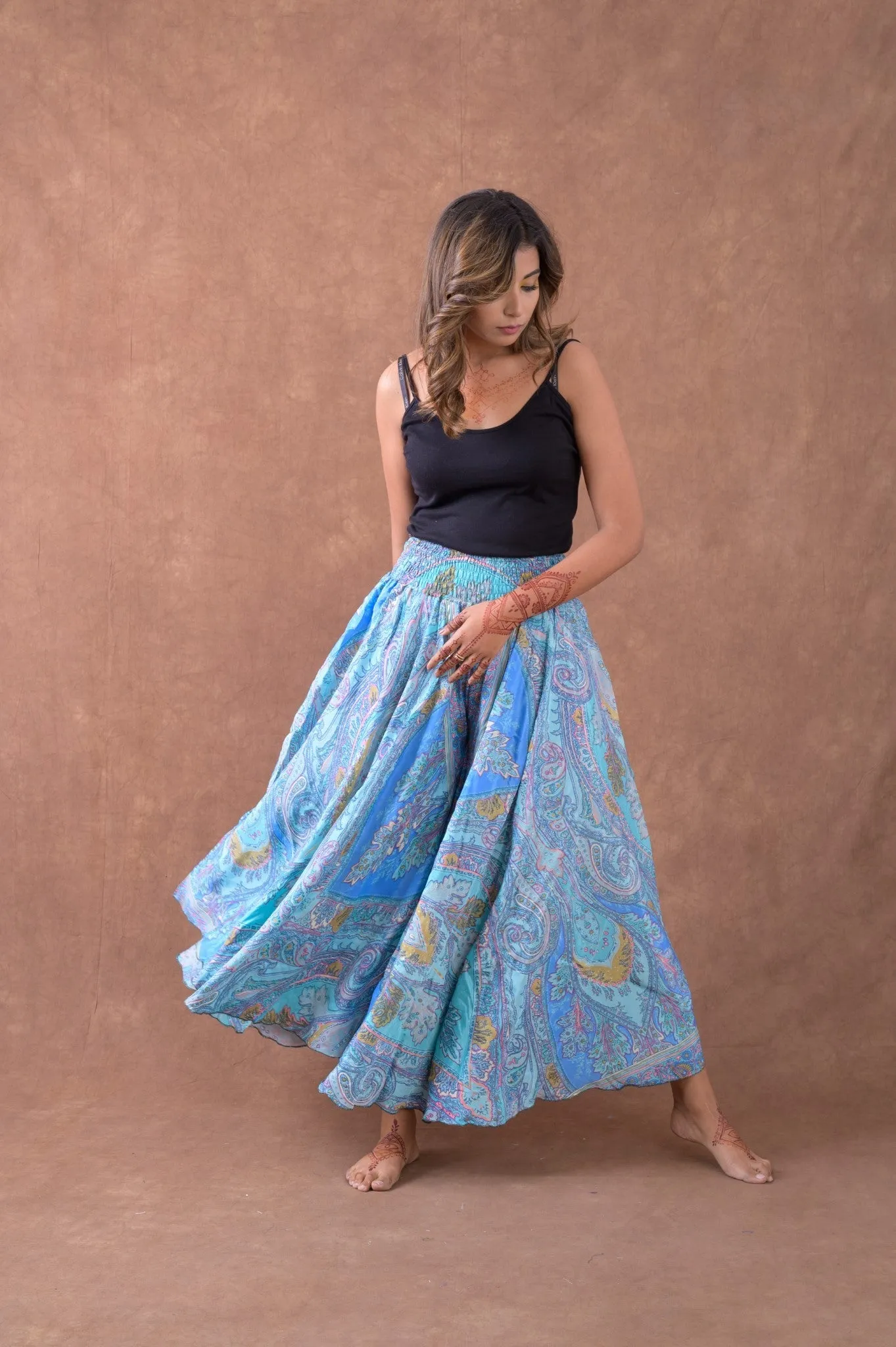Printed Wide Leg Pants