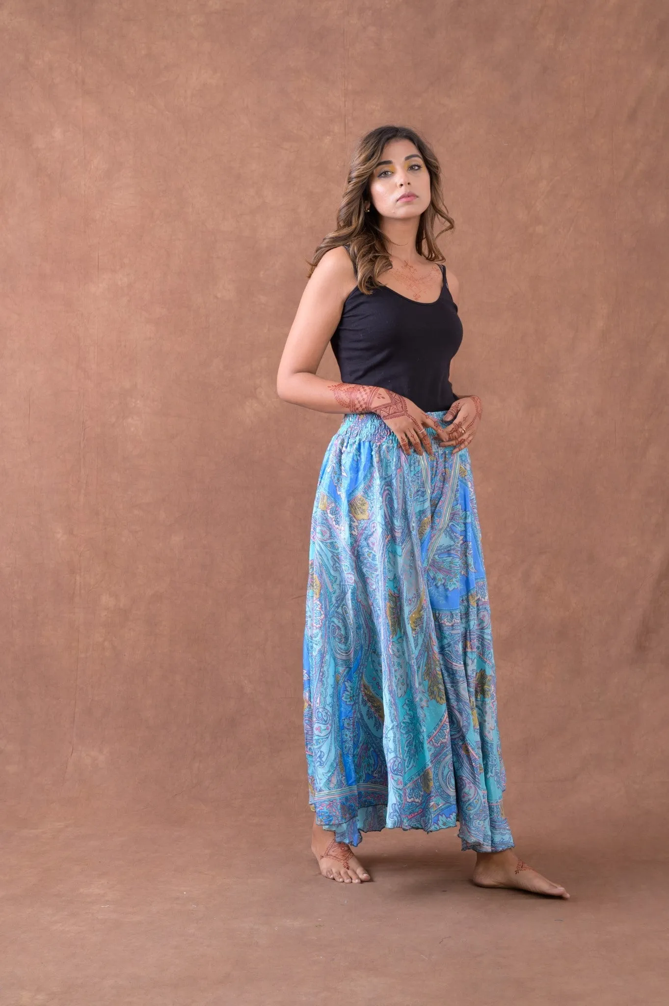 Printed Wide Leg Pants