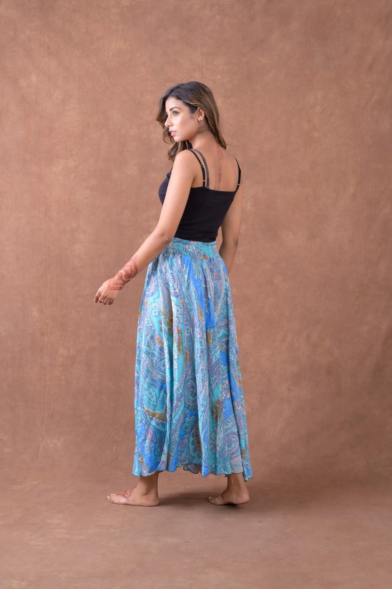 Printed Wide Leg Pants
