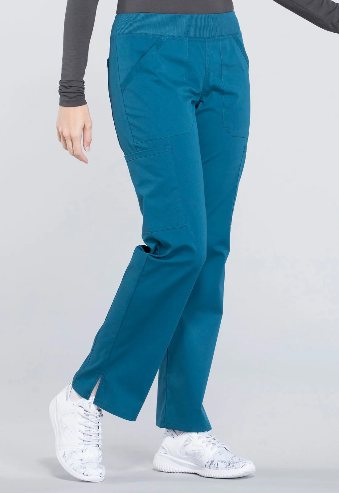 Professionals WW170 Mid Rise Straight Leg Pull-on Cargo Pants Caribbean Blue