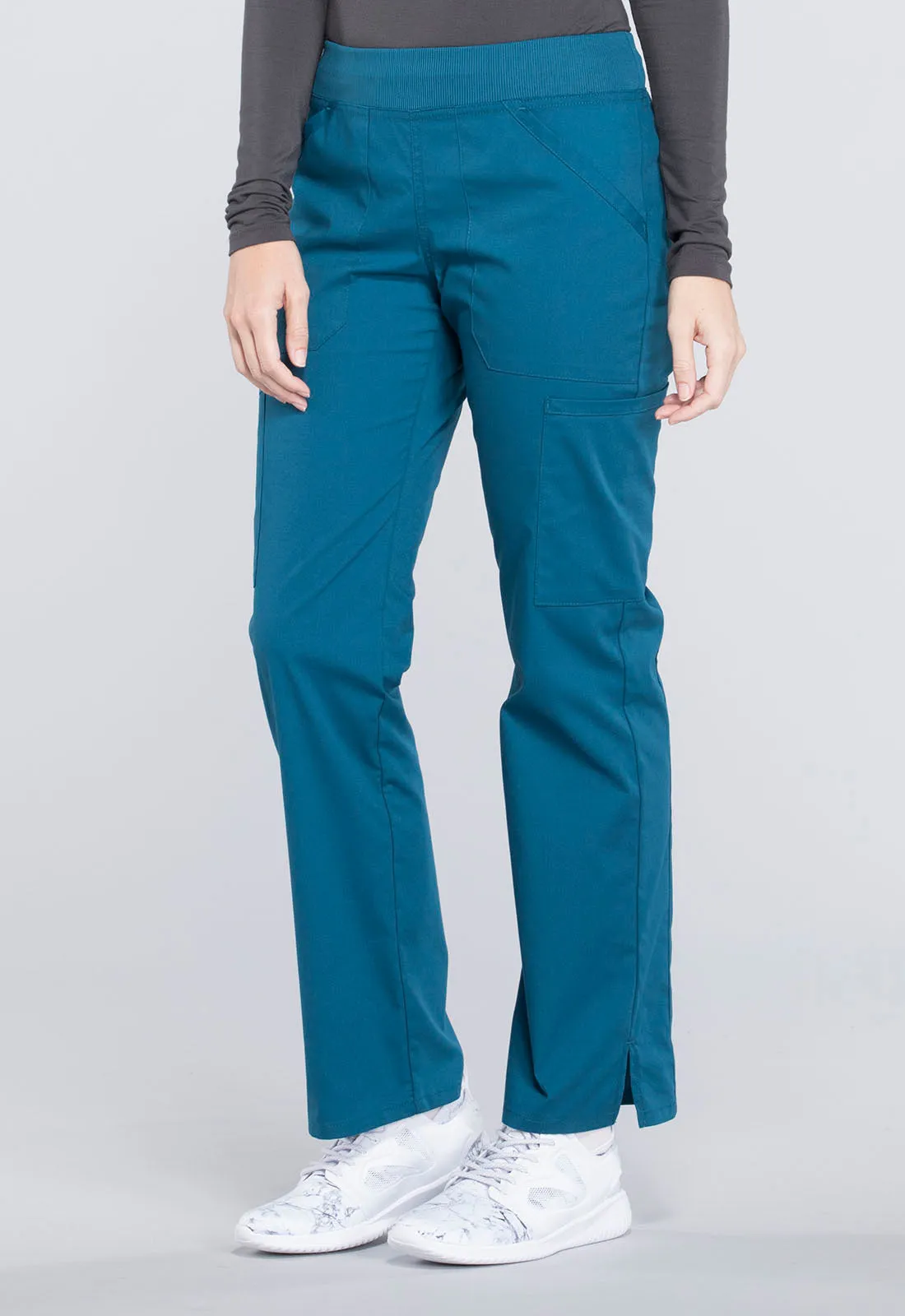 Professionals WW170 Mid Rise Straight Leg Pull-on Cargo Pants Caribbean Blue