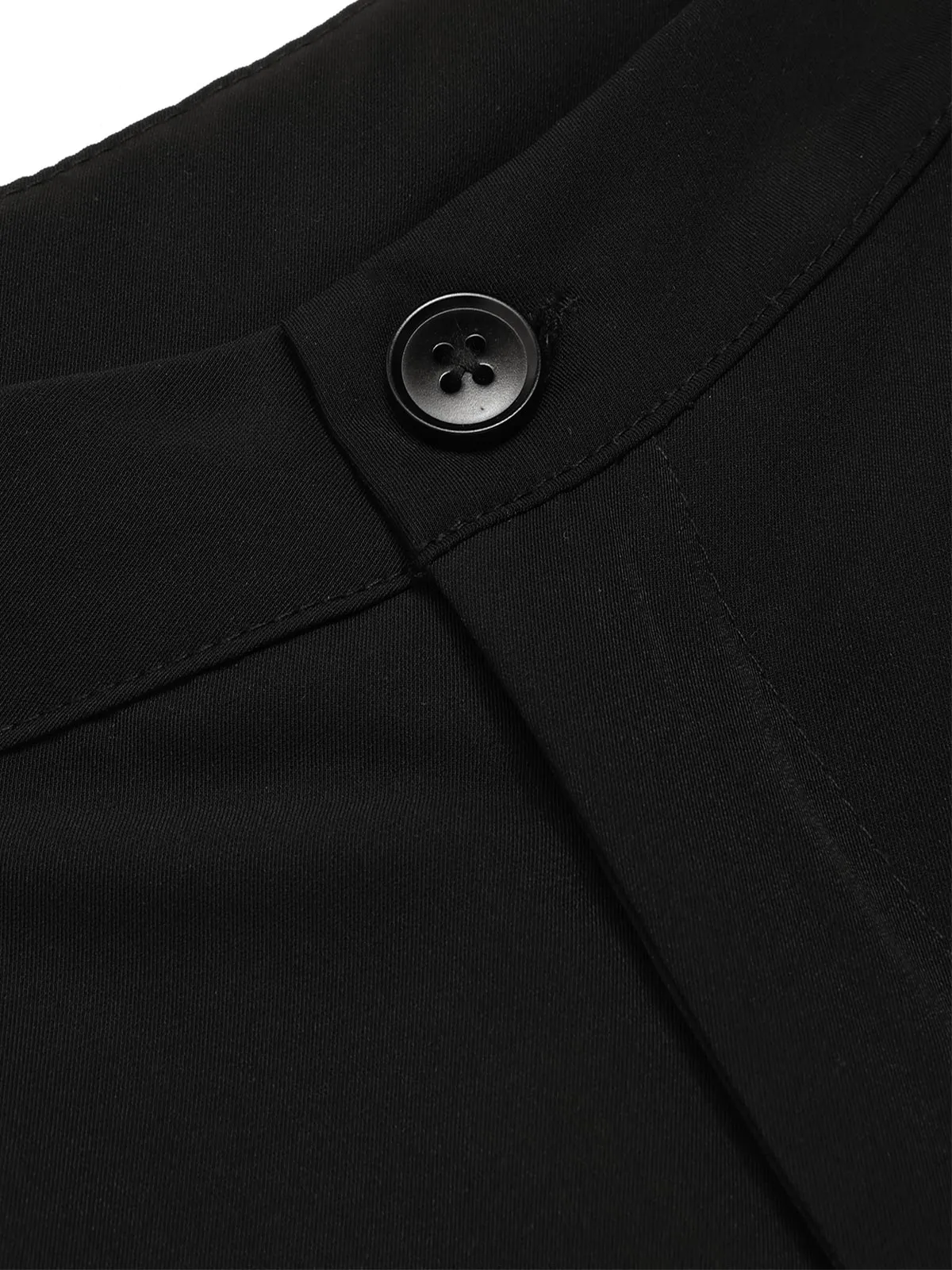 [Prévente] Pantalon droit noir à bordure contrastée des années 1950