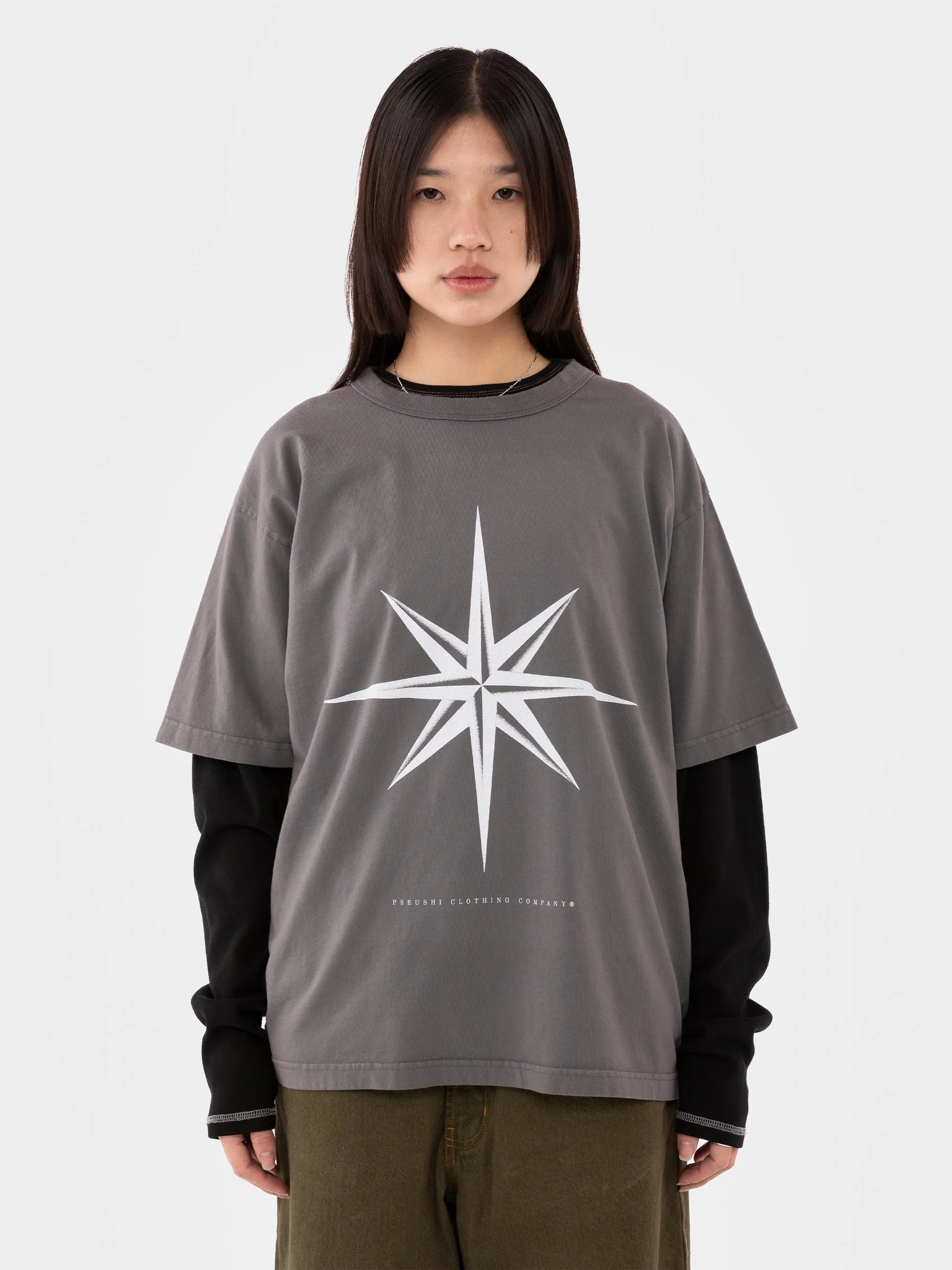 PSEUSHI Compass Tee Grey