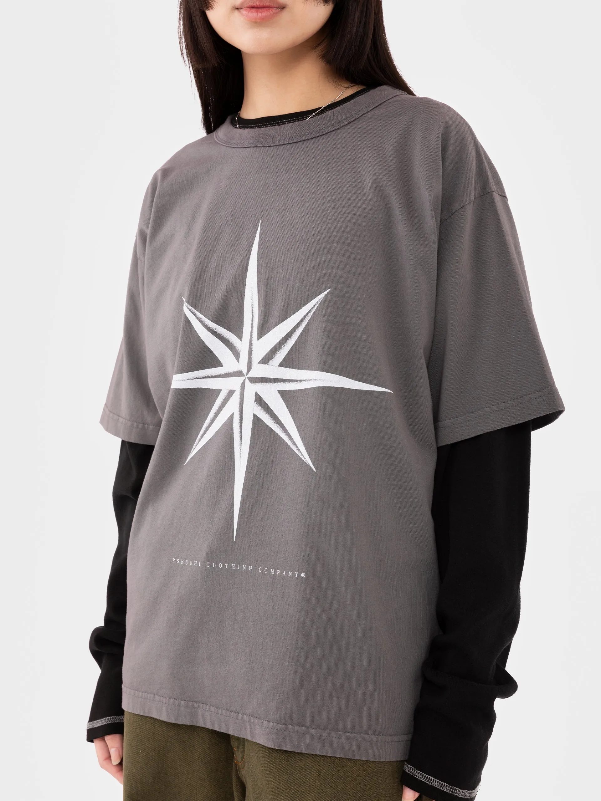 PSEUSHI Compass Tee Grey