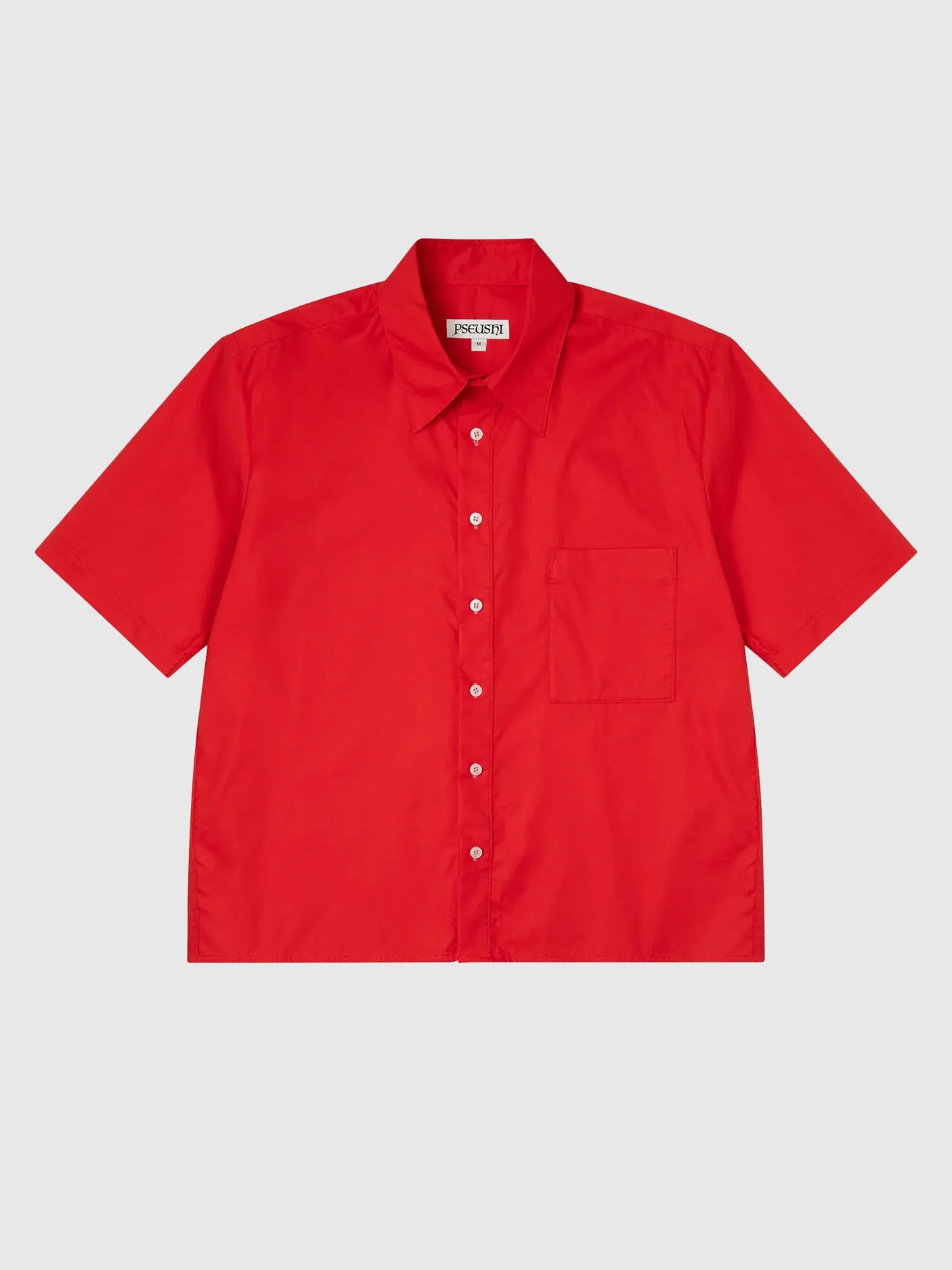 PSEUSHI Summer Shirt Cherry Red