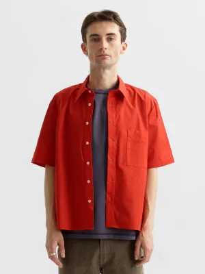 PSEUSHI Summer Shirt Cherry Red