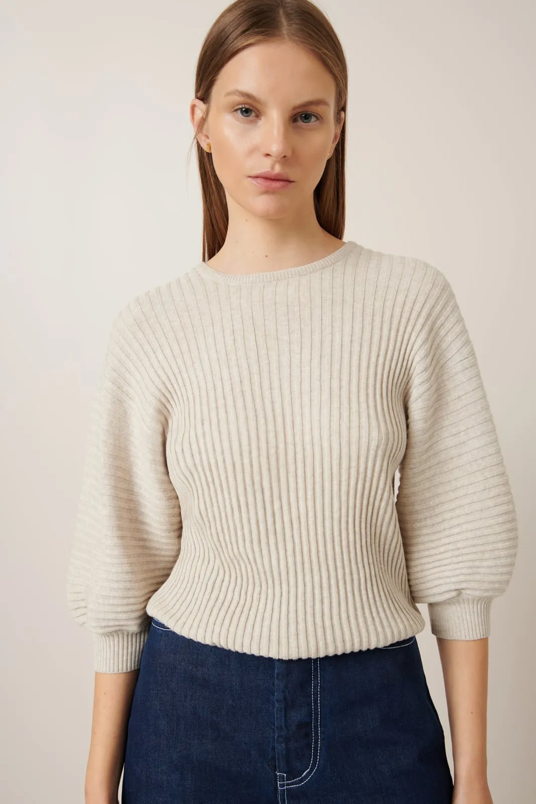 Quinn Top - Oat Melange