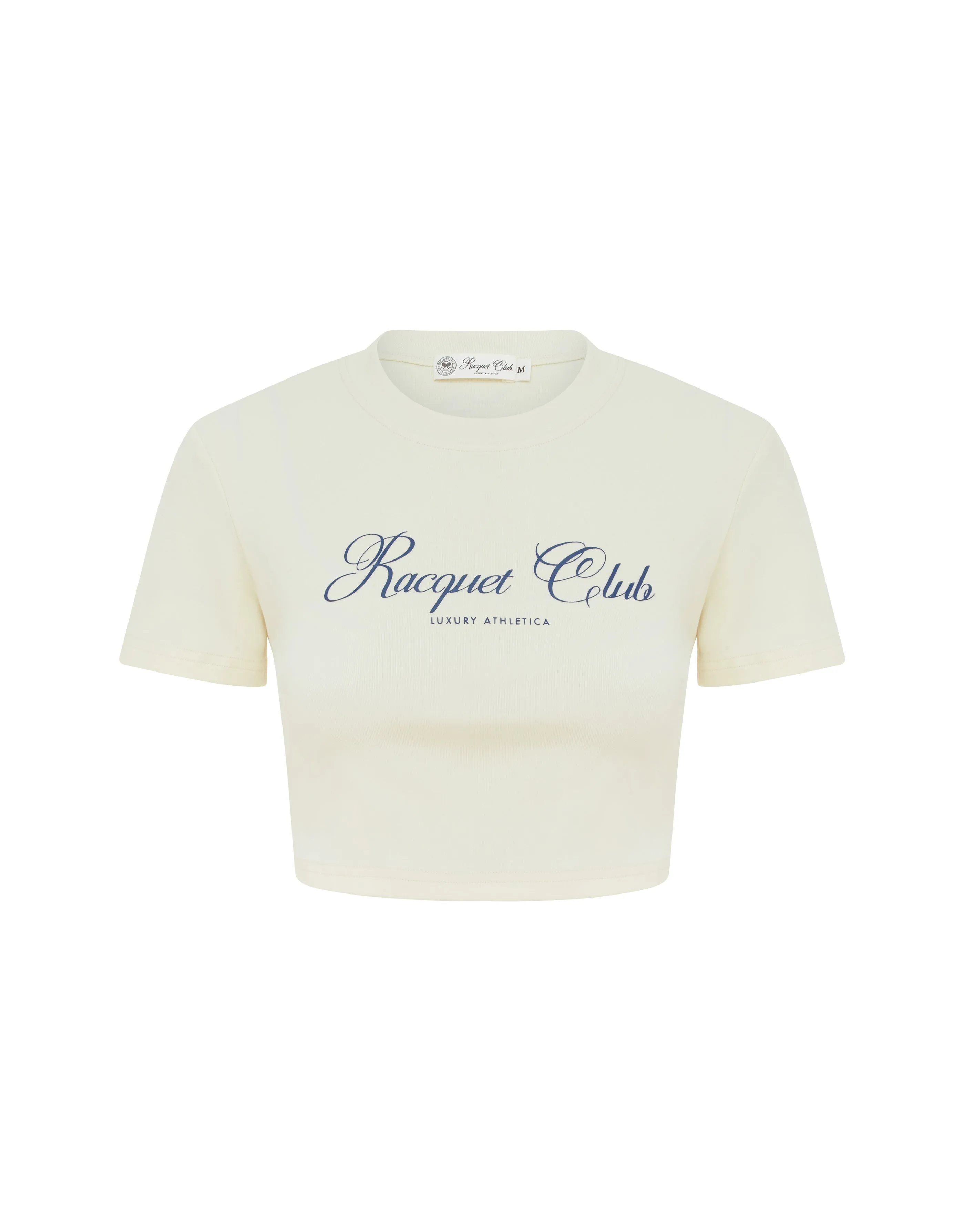 Racquet Club Cropped Tee - Cream