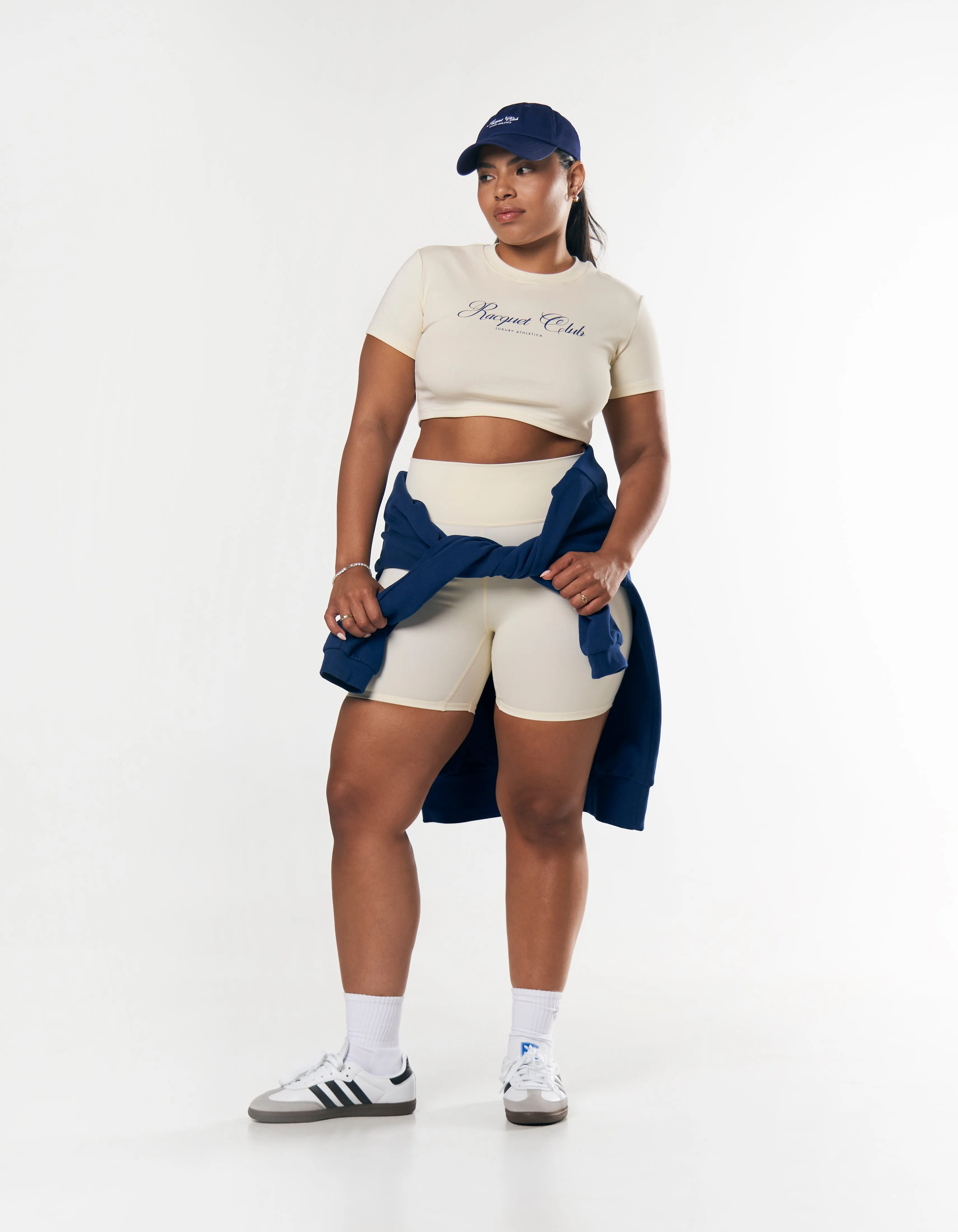 Racquet Club Cropped Tee - Cream