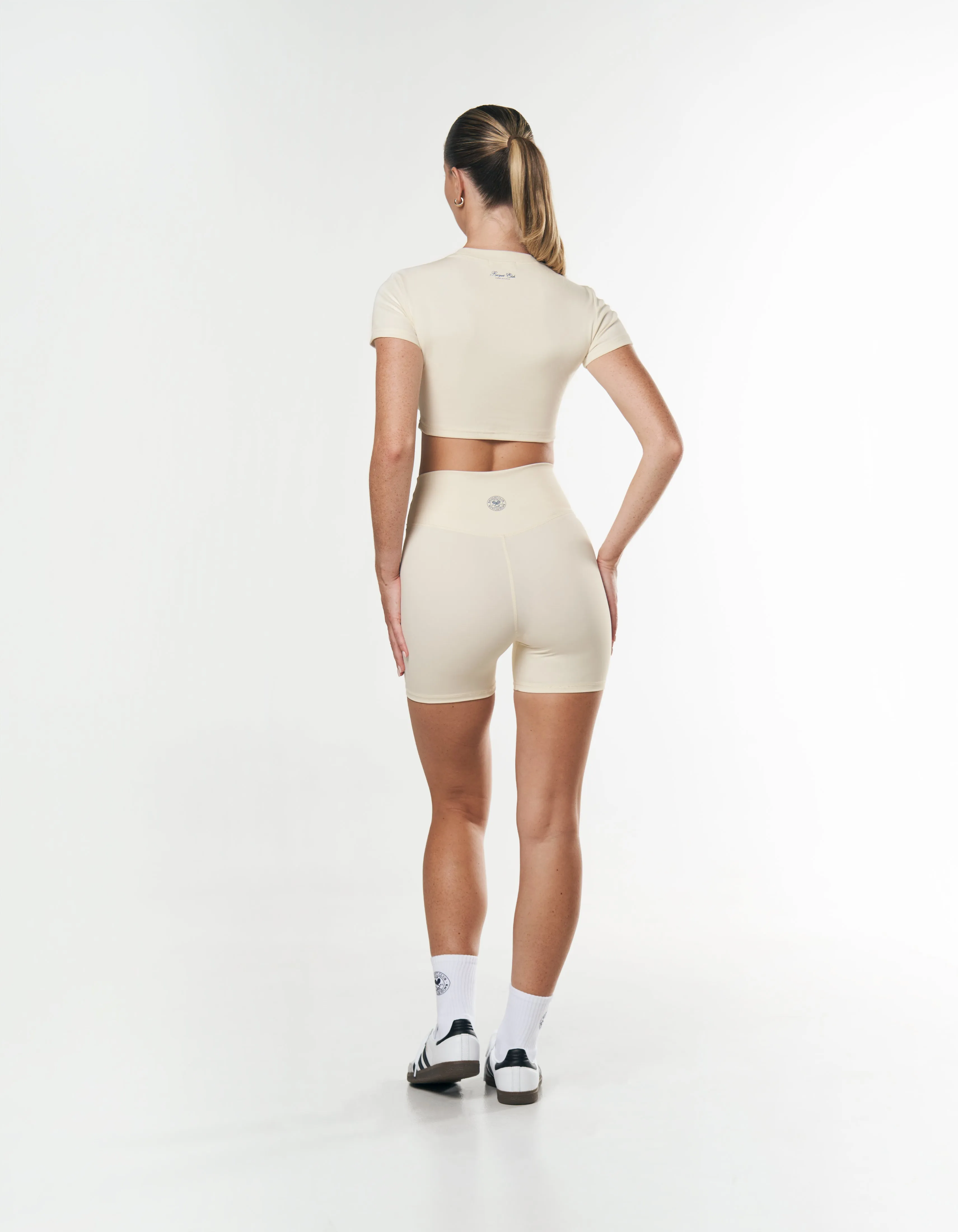Racquet Club Cropped Tee - Cream