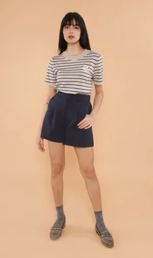 RANYA Striped Tee (Grey)