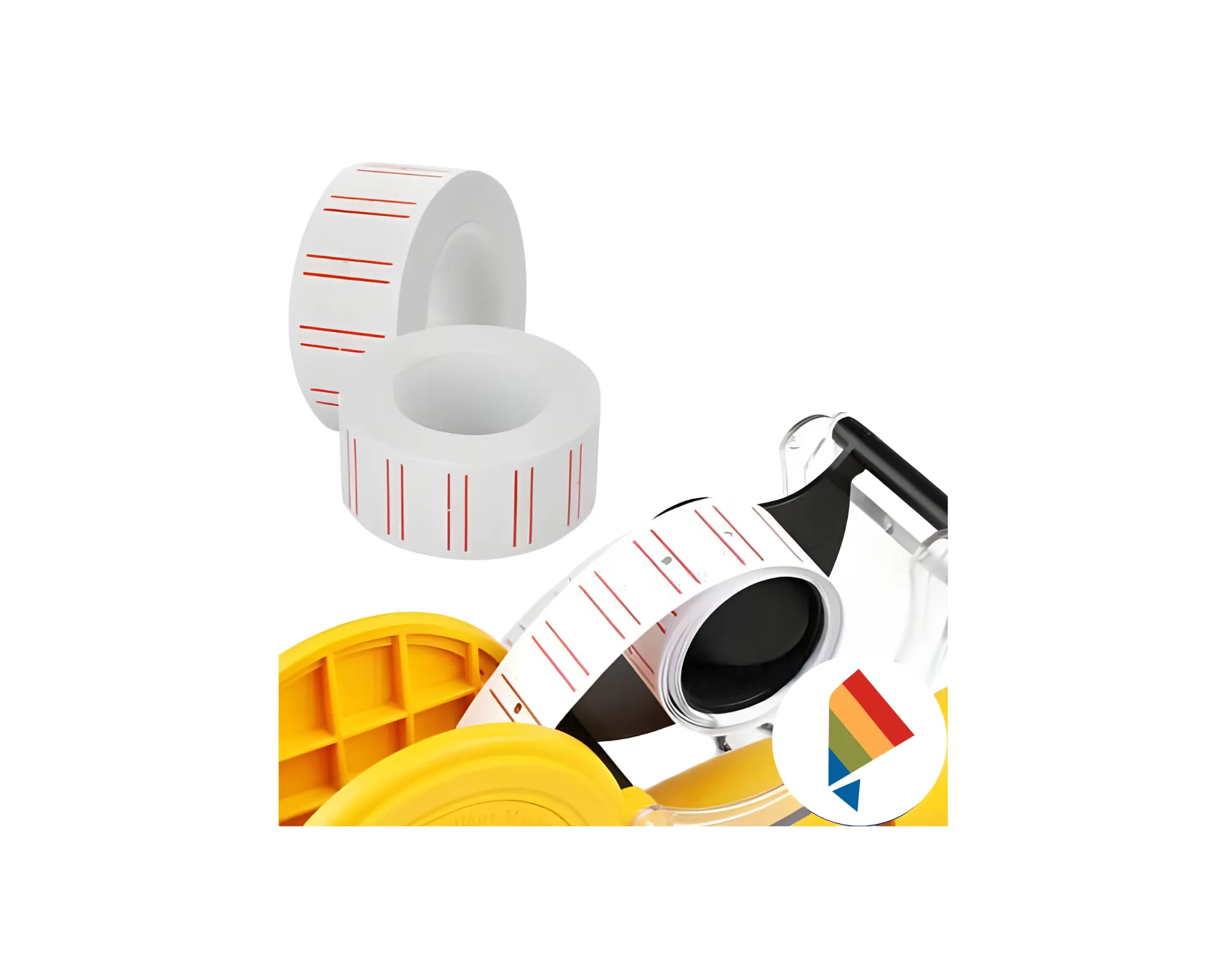 Red Lined Price Tag Sticker | 10Rolls