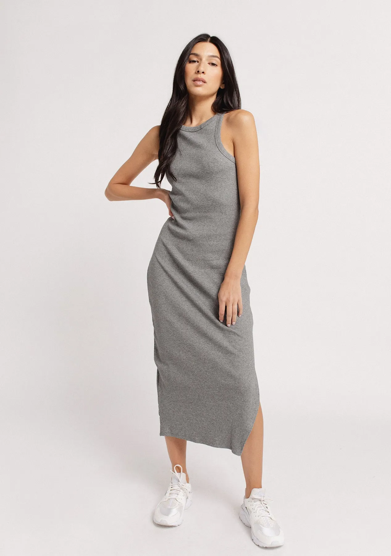 REIMI RIB MIDI DRESS