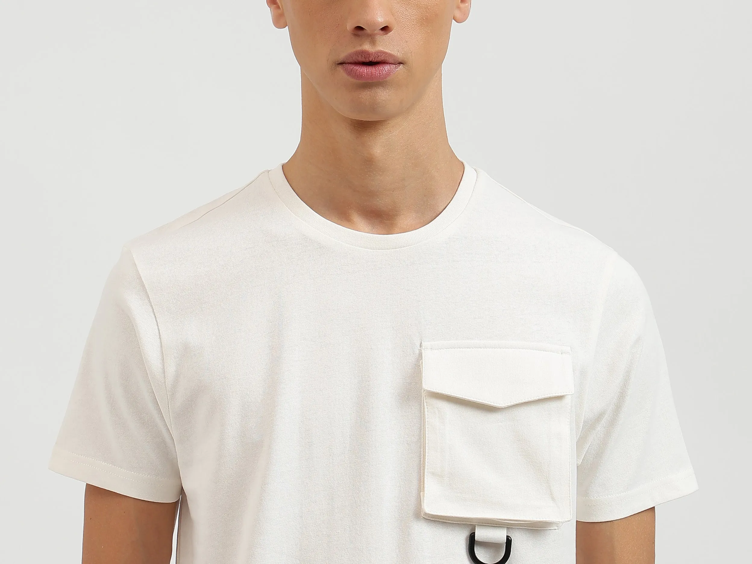 Relaxed Fit Crew Neck Solid T-Shirt