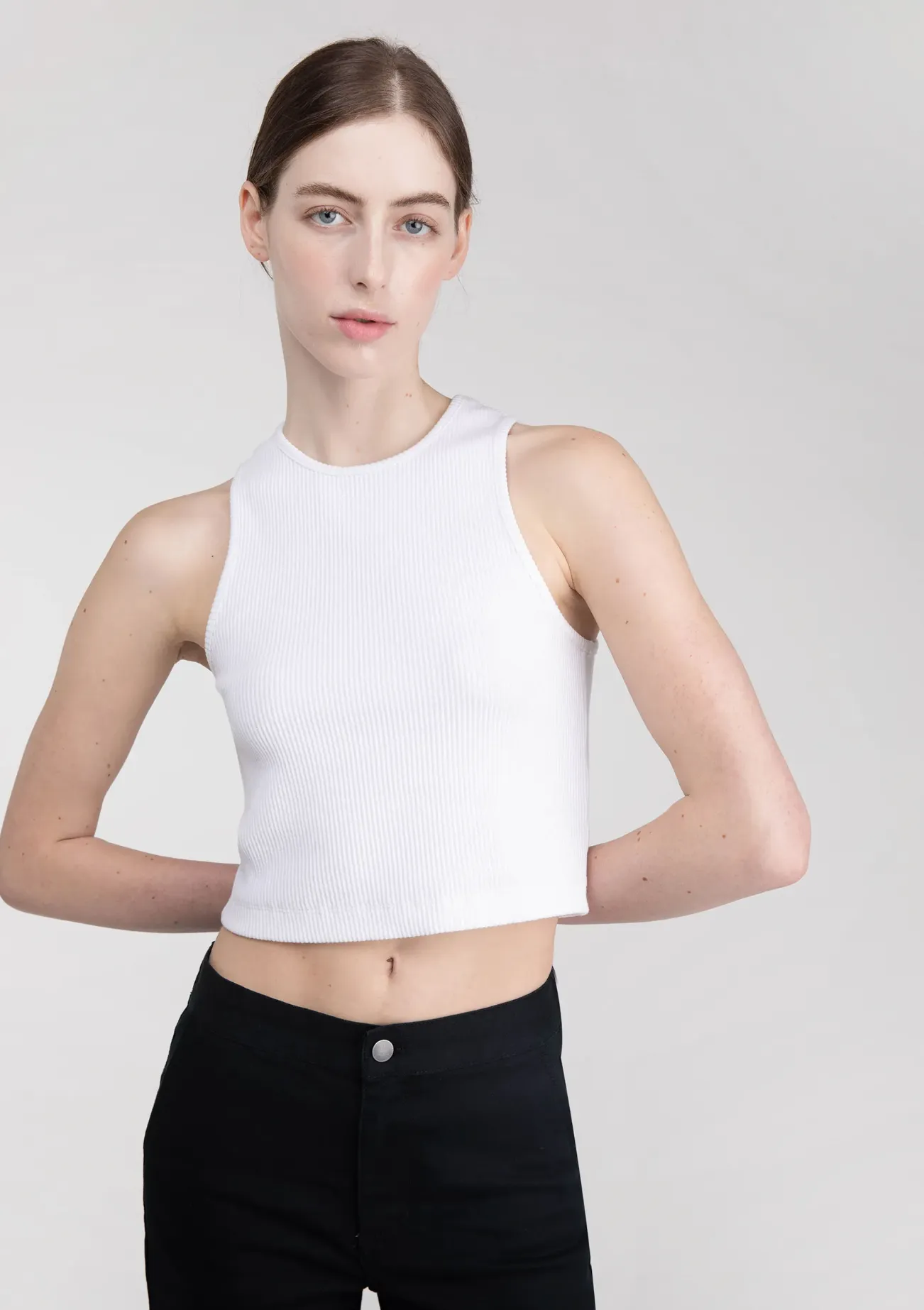 Ribbed Cropped Tank