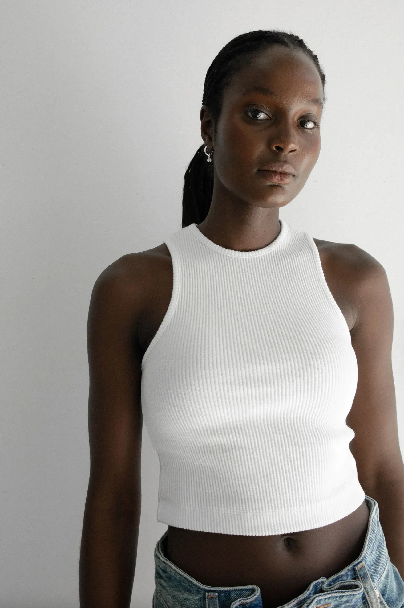 Ribbed Cropped Tank