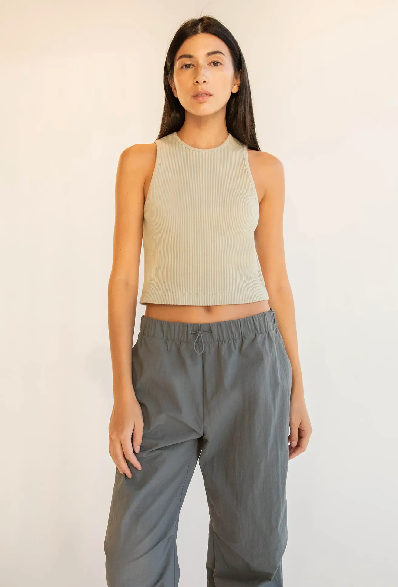 Ribbed Cropped Tank
