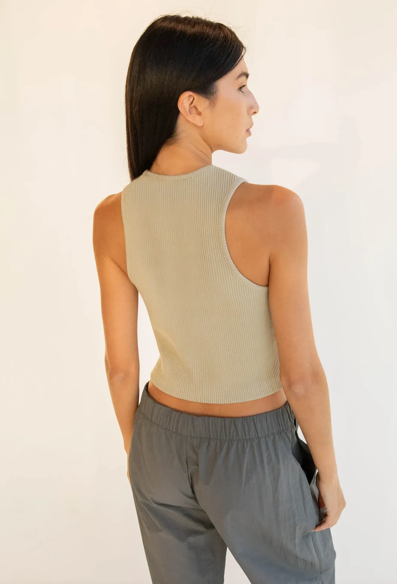 Ribbed Cropped Tank