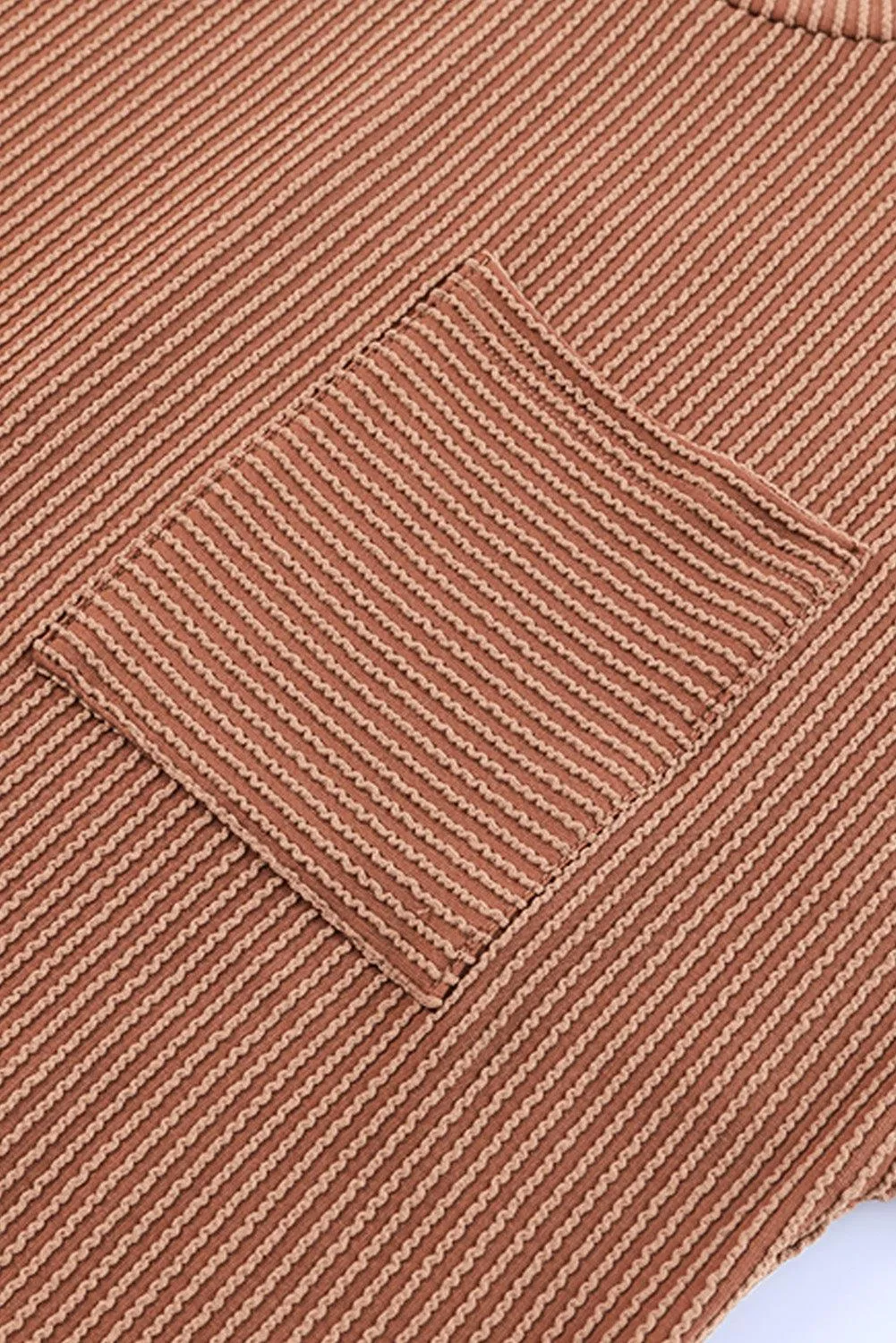 Ribbed Knit Shift Dress with Stripes
