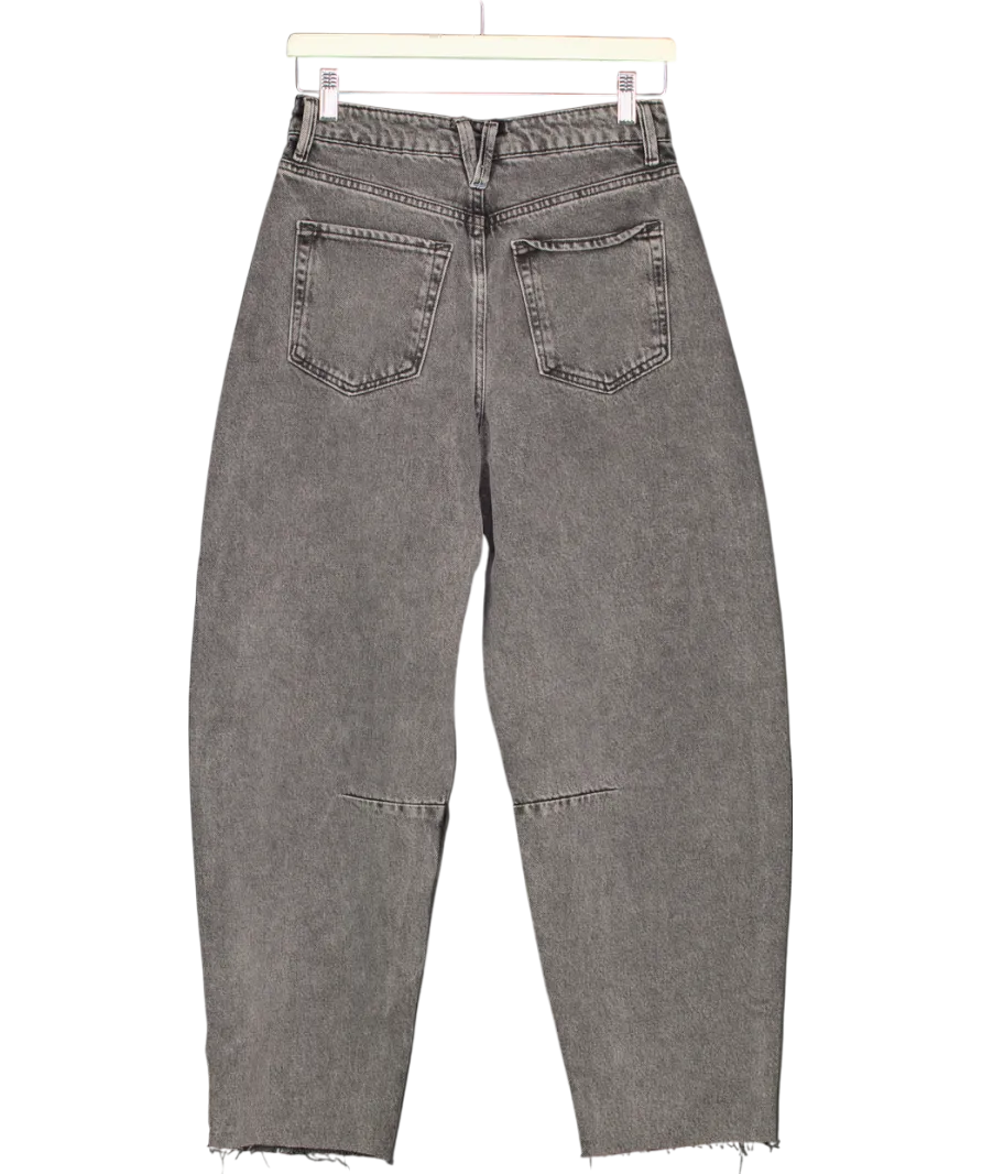 River Island Black Barrel Jeans UK 8