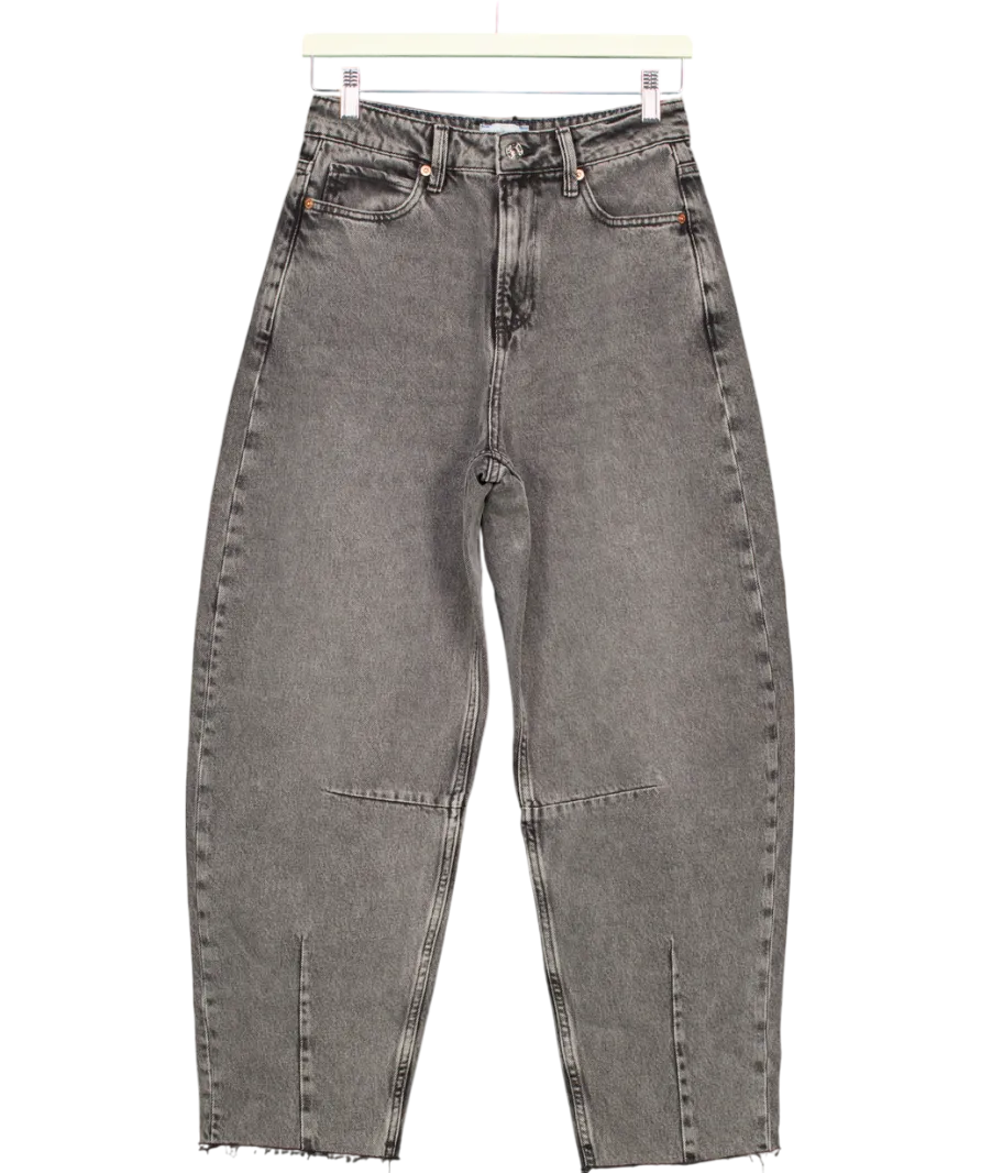 River Island Black Barrel Jeans UK 8