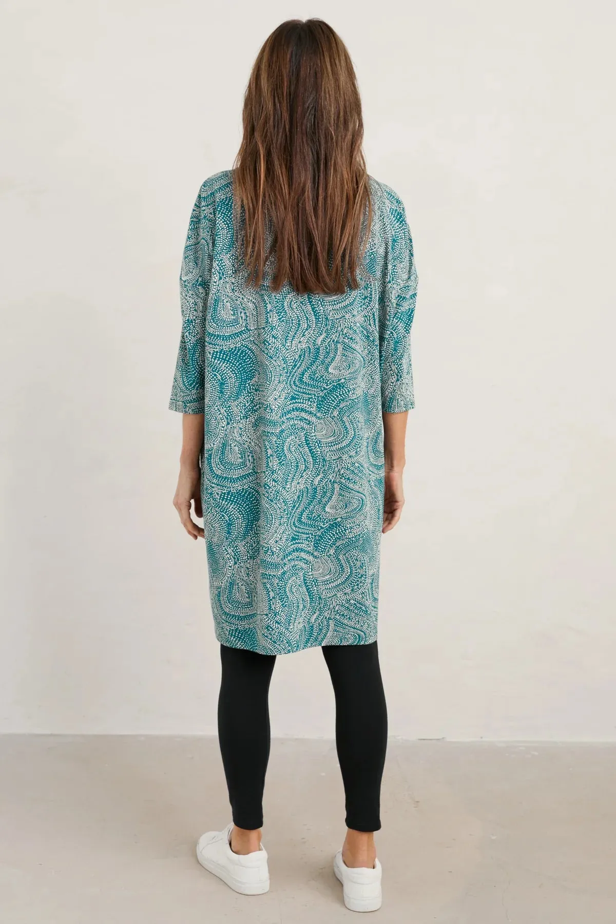ROLLING SEA DRESS - DOT CONTOURS ATLANTIC