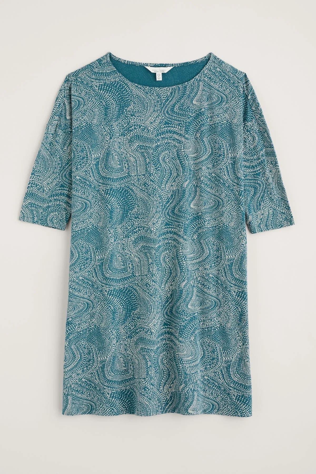 ROLLING SEA DRESS - DOT CONTOURS ATLANTIC