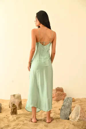 Rose Slip Dress // Aquamarine