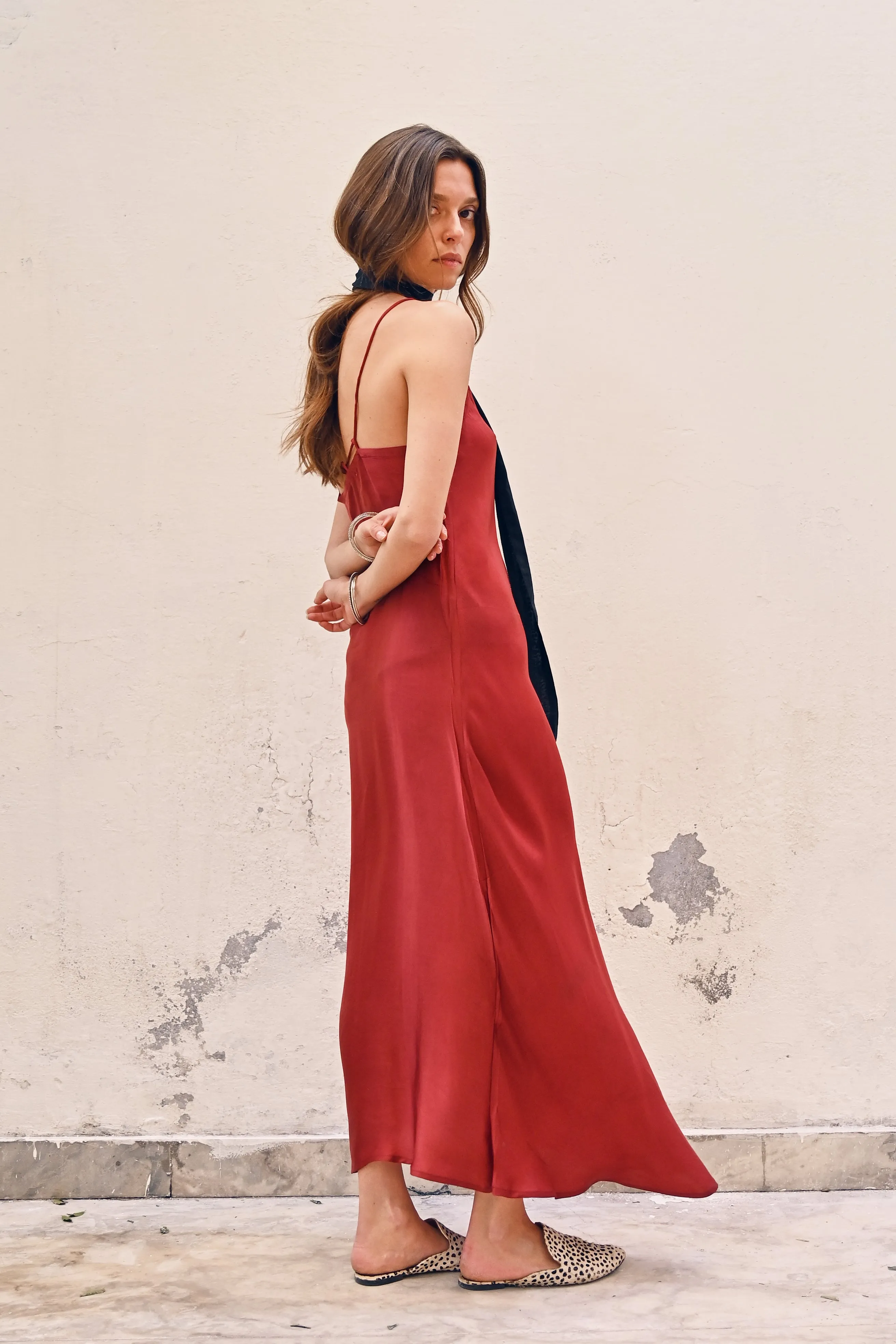 Rose Slip Dress | Burgundy