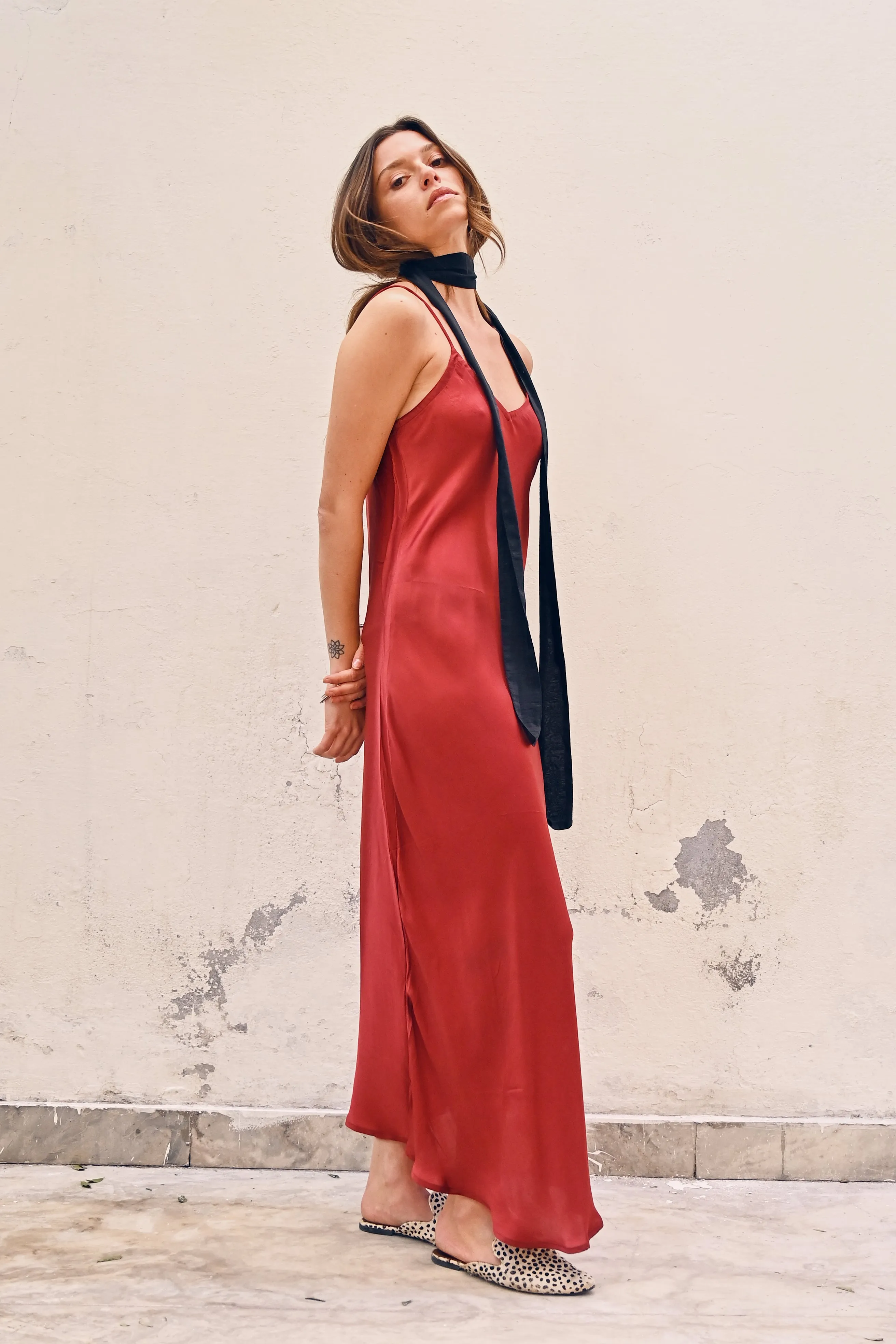 Rose Slip Dress | Burgundy