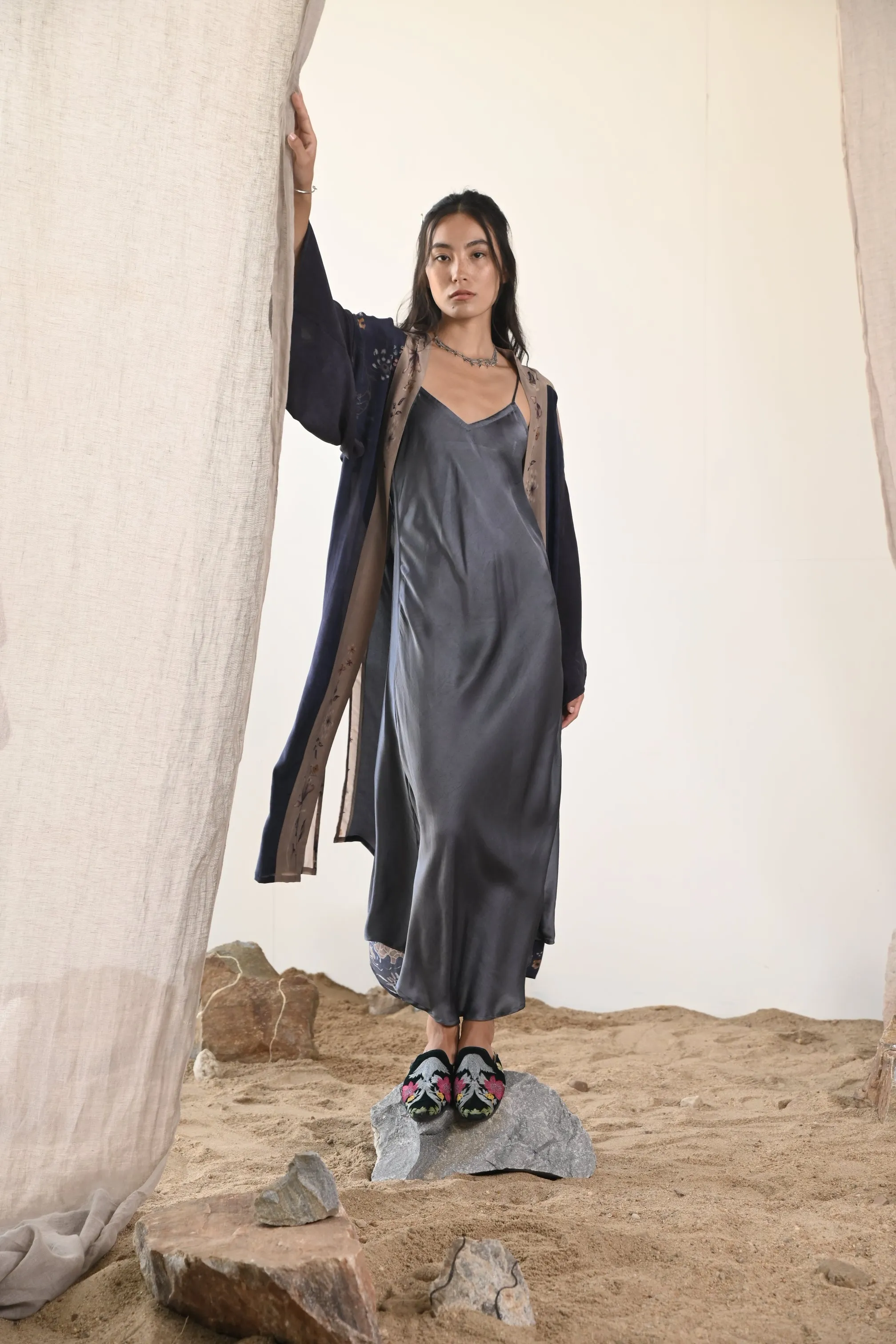 Rose Slip Dress // Indigo