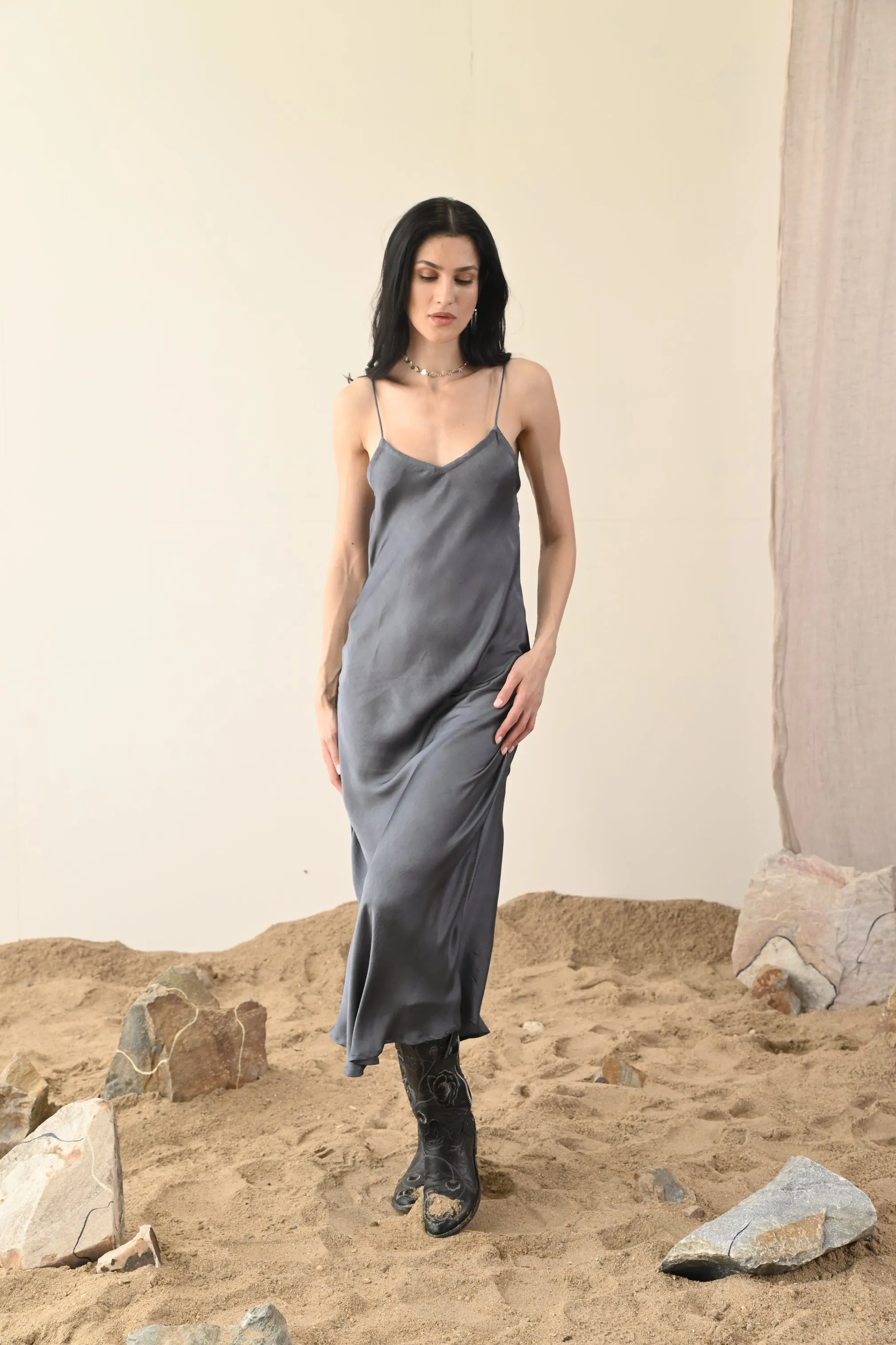 Rose Slip Dress // Indigo