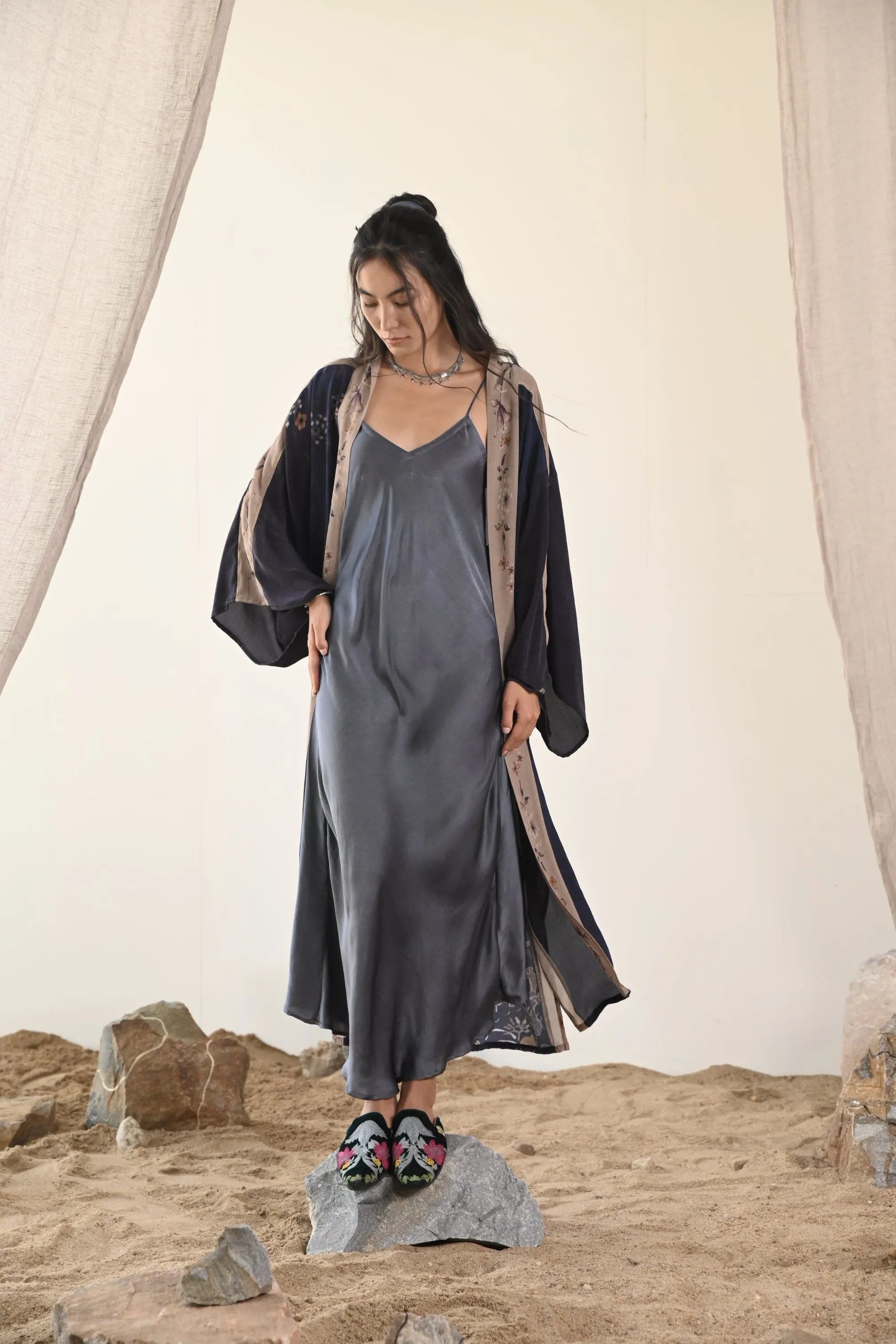 Rose Slip Dress // Indigo