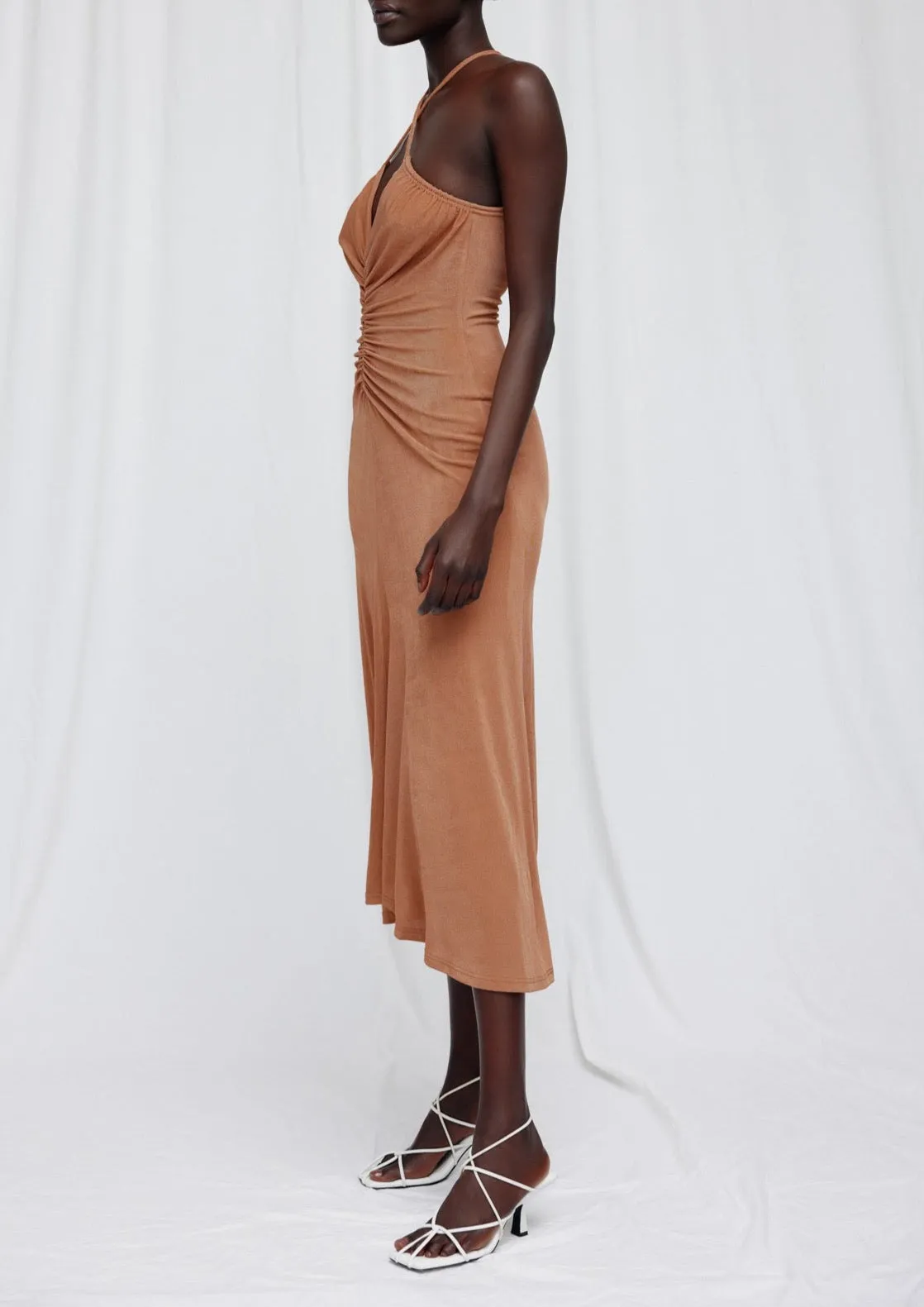 Rosie Midi Dress - Caramel