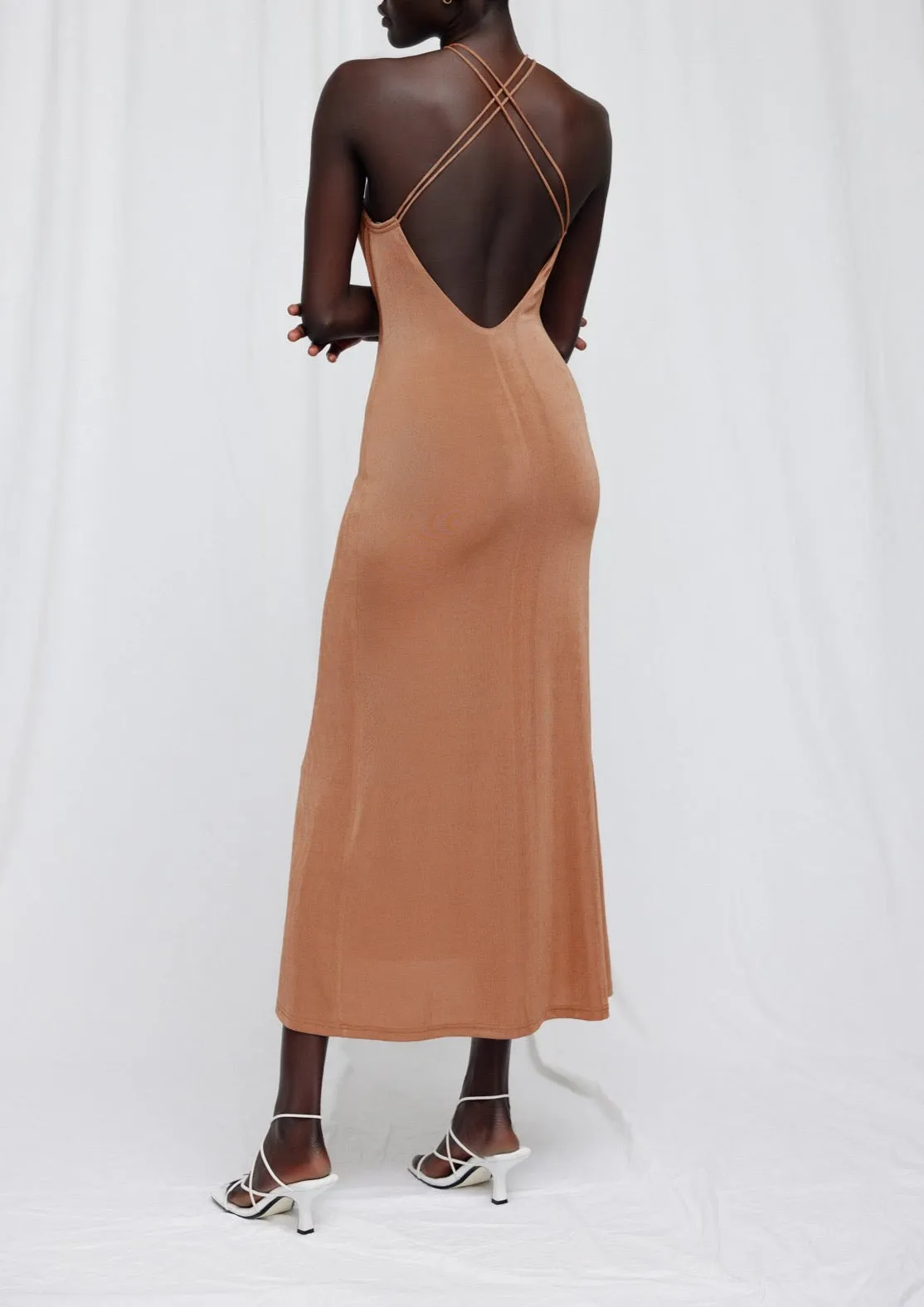 Rosie Midi Dress - Caramel