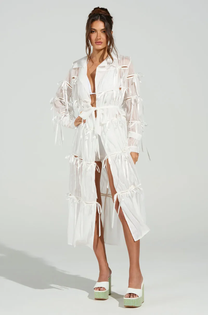 RUBY CUTOUT ORGANZA TRENCH