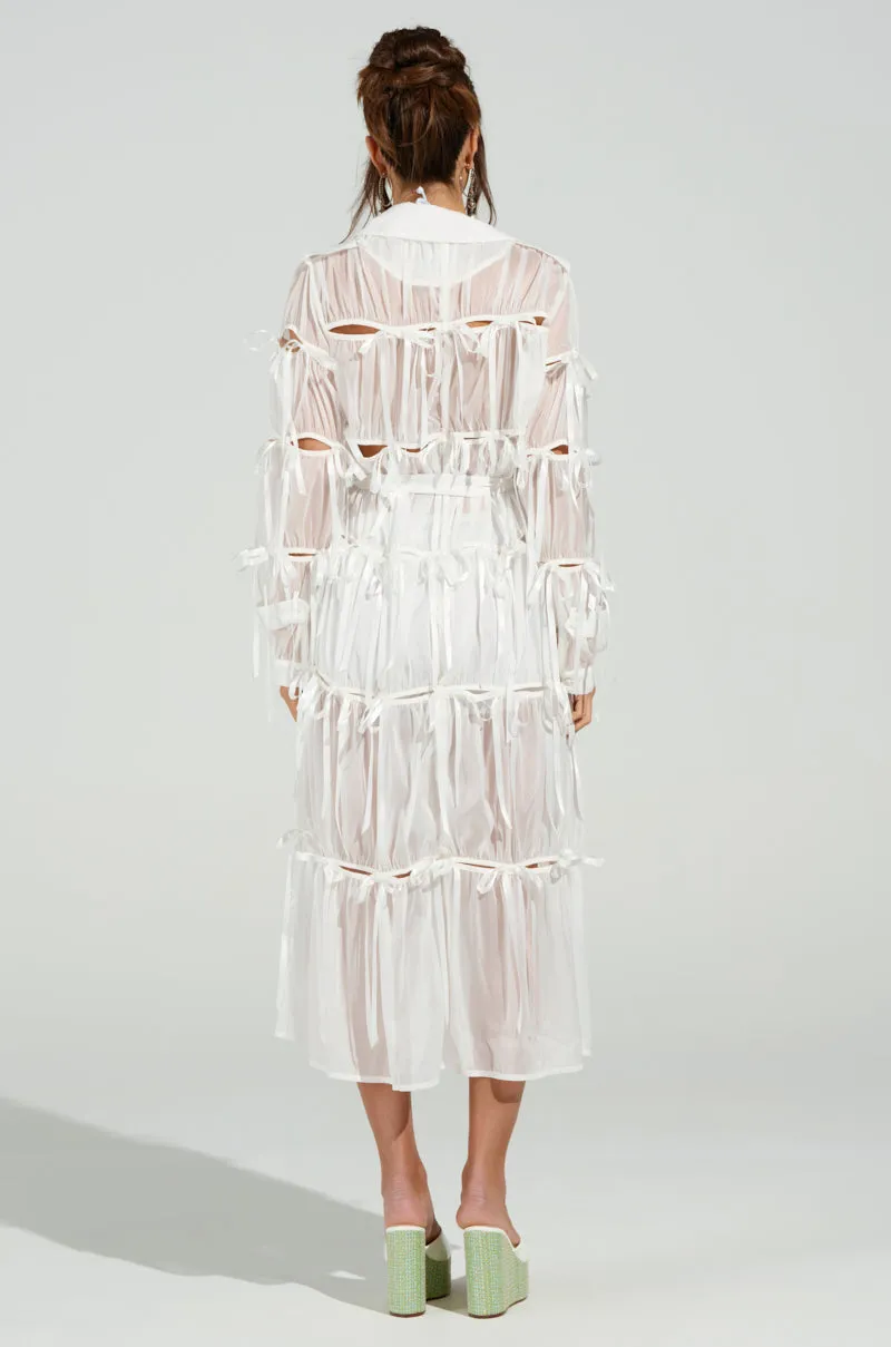 RUBY CUTOUT ORGANZA TRENCH