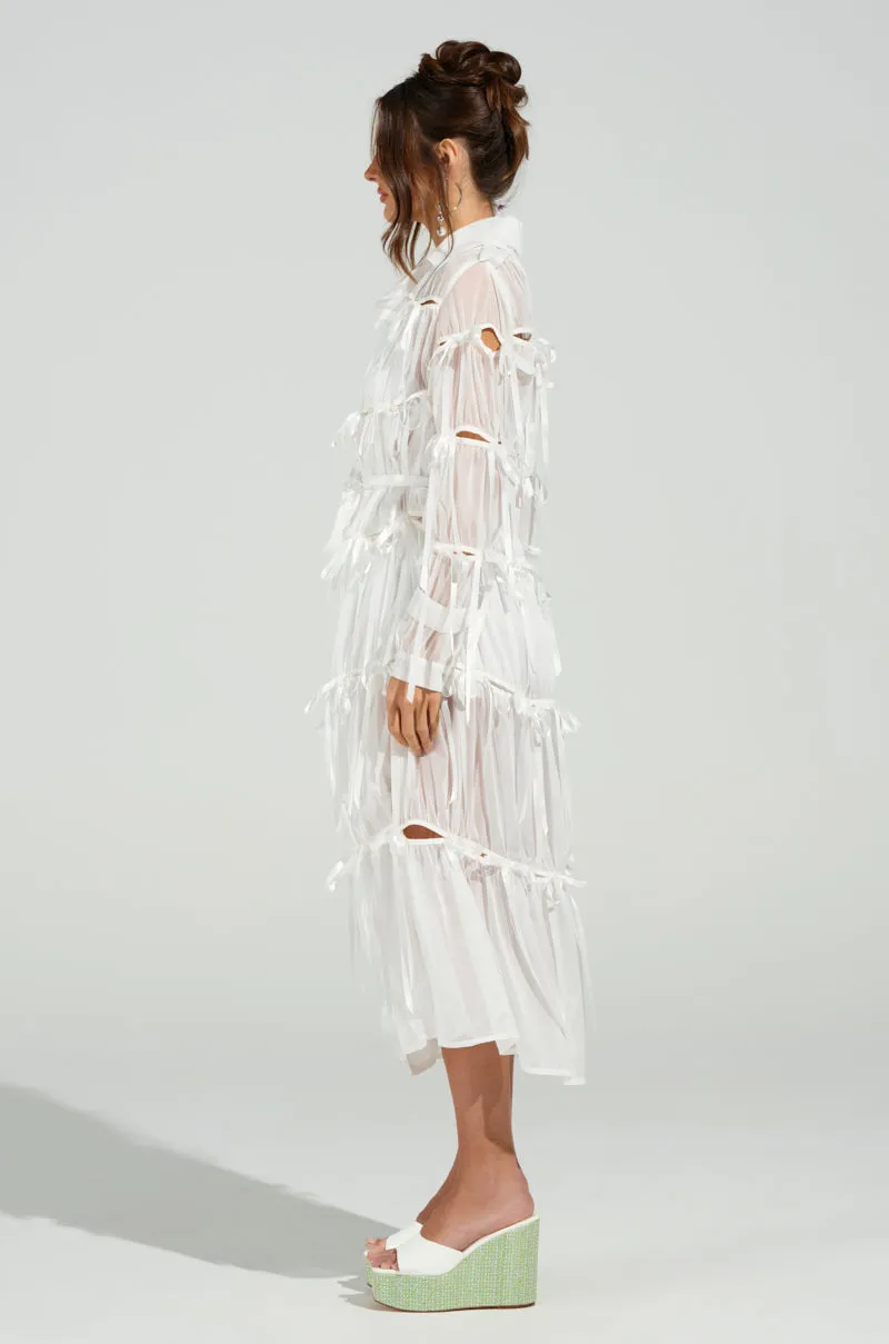 RUBY CUTOUT ORGANZA TRENCH